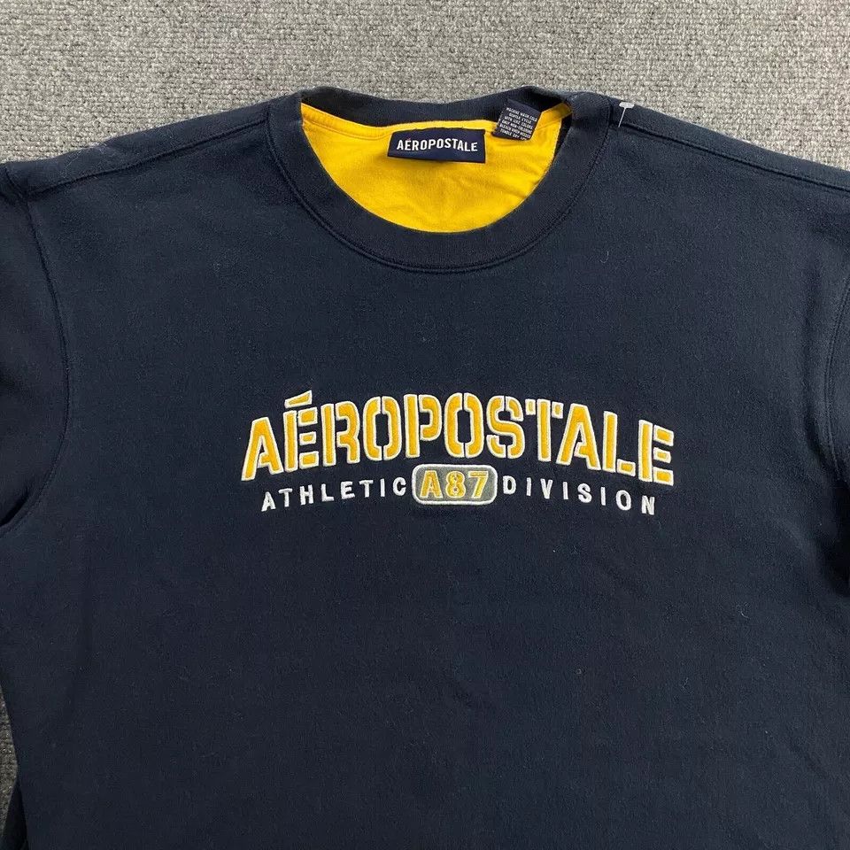 Aeropostale × Vintage Aeropostale Sweatshirt Men's Blue A87 Division Athletic XL Size US XL / EU 56 / 4 - 2 Thumbnail