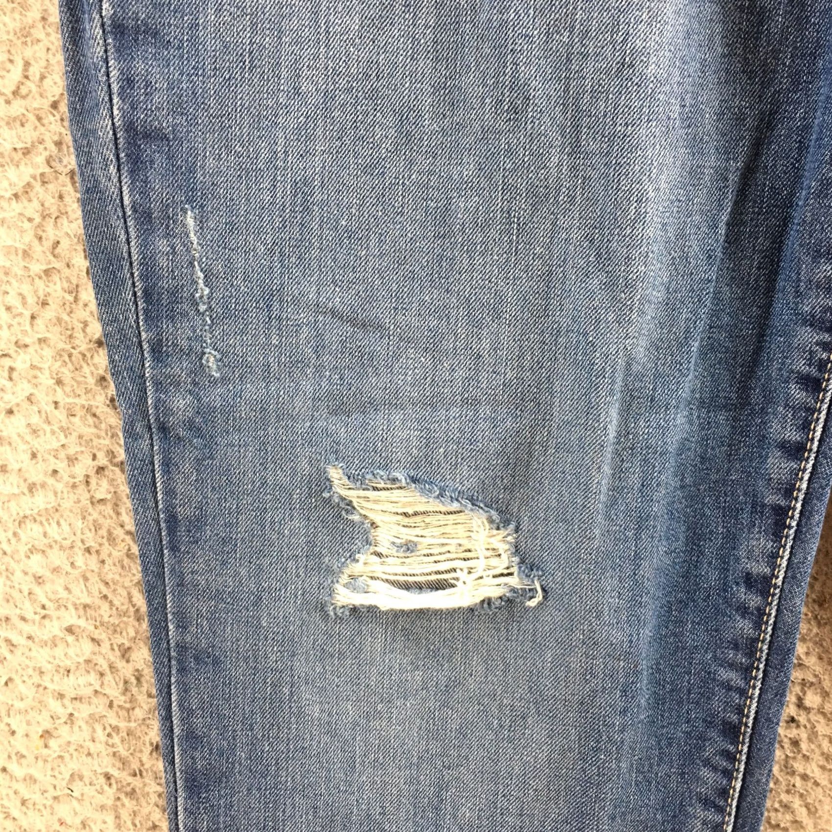 Calvin Klein Calvin Klein Jeans Womens 29 Boyfriend Blue Denim Mid Rise Distressed Cotton Jeans Size 29" - 7 Thumbnail