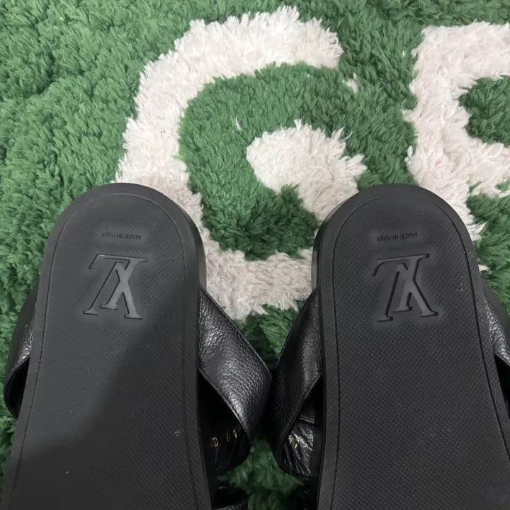 Louis Vuitton Louis Vuitton Men's Comfortable Black Slide Sandals -2508 Size US 7.5 / EU 40-41 - 8 Thumbnail
