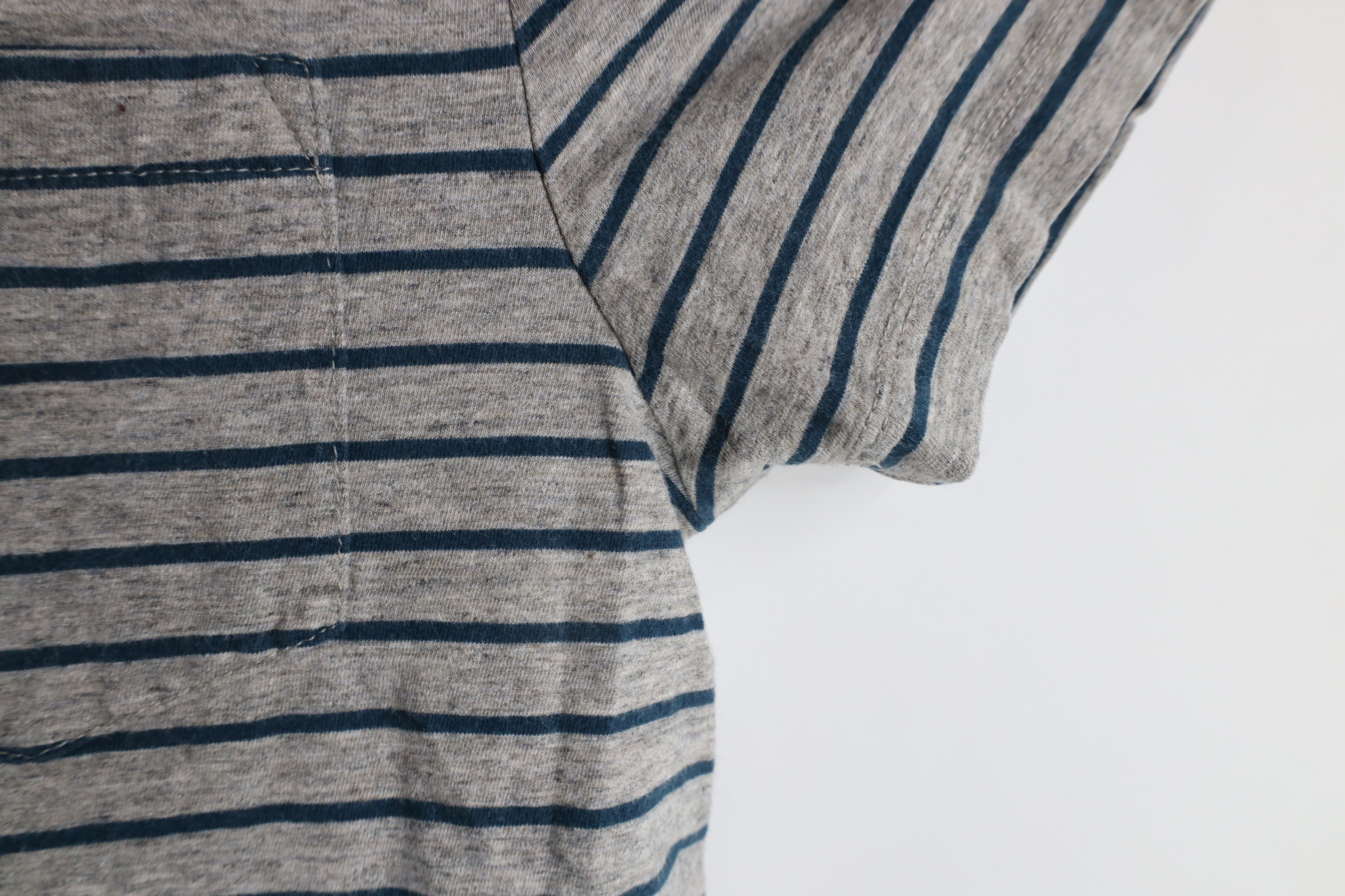 J.Crew × Vintage J Crew Fit Striped Short Sleeve Pocket T-Shirt Heather Gray Size US S / EU 44-46 / 1 - 6 Thumbnail