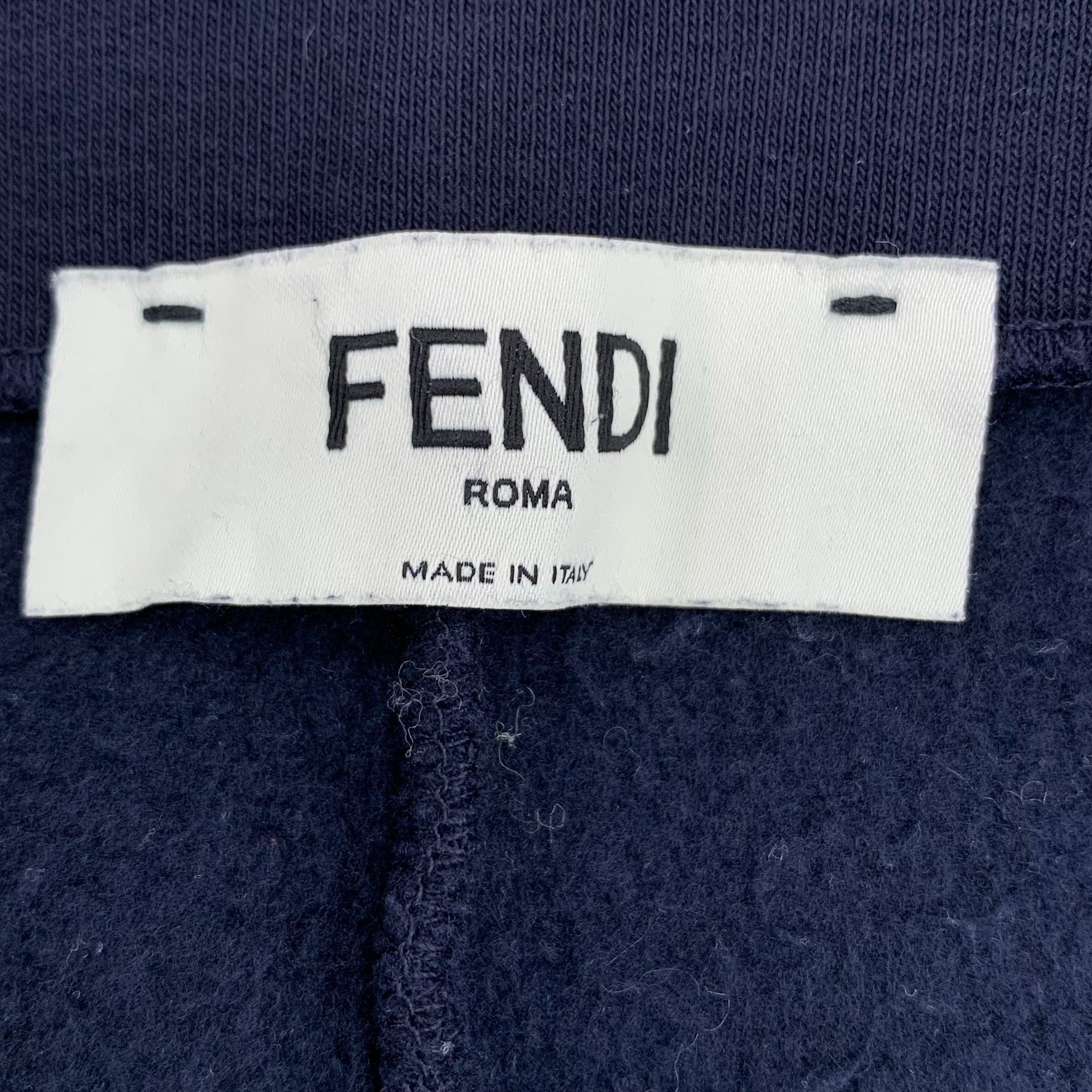 Fendi Fendi Dark Blue Side Logo Striped Fitted Casual Trousers Siz Size 36" / US 14 / IT 50 - 2 Thumbnail