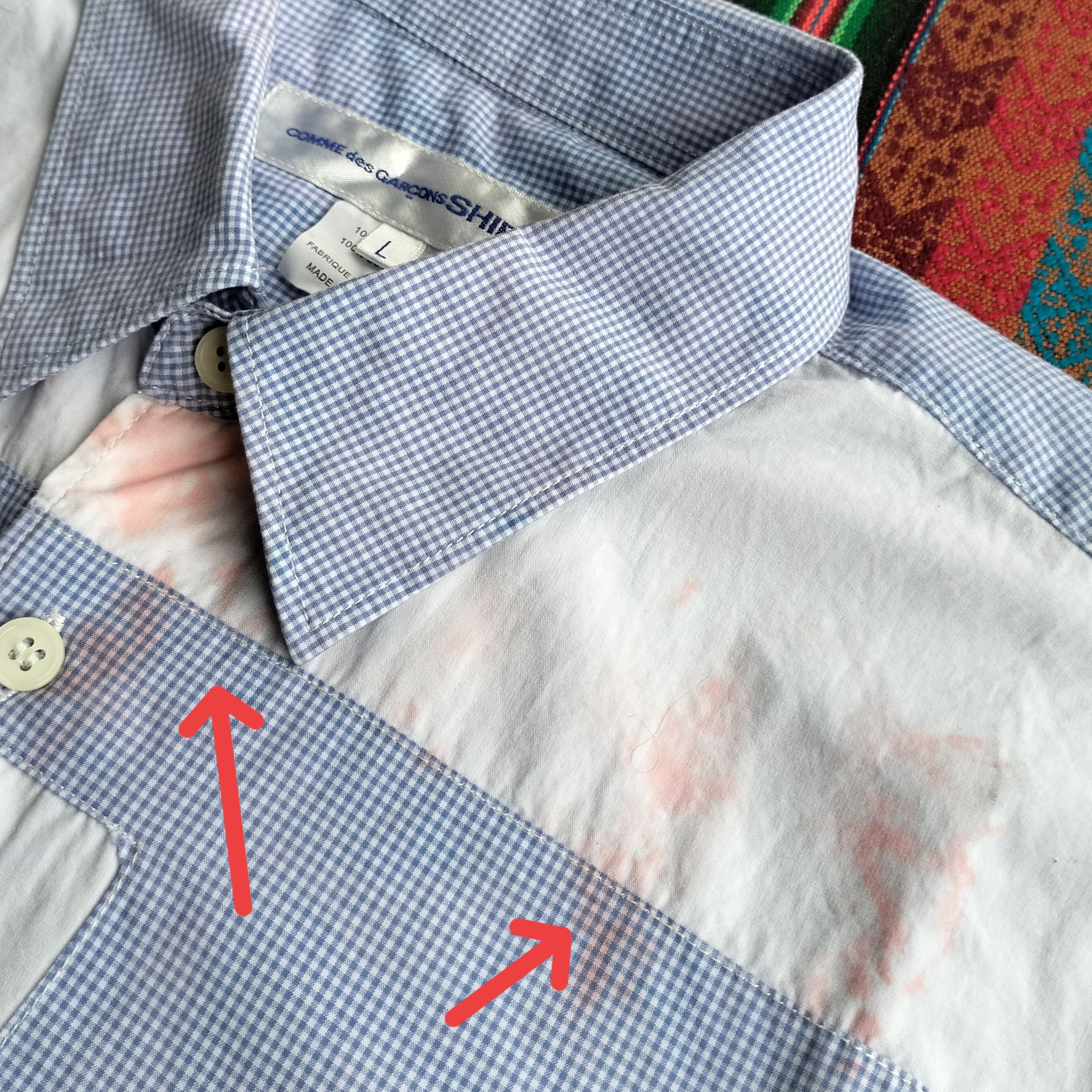 Comme des Garcons SHIRT CdG shirt Catton Panelled gingham Ls shirt Size US L / EU 52-54 / 3 - 7 Thumbnail