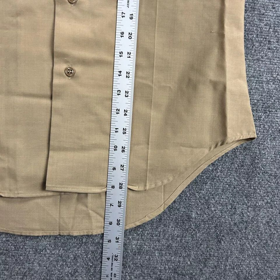 Other DSCP Shirt Mens 15.5 Beige Button Up Uniform Short Sleeve Size US S / EU 44-46 / 1 - 4 Thumbnail