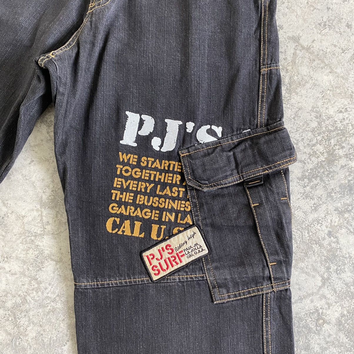 Japanese Brand 2000’s Y2K PJ’S Surf Japan Cargo Baggy Vintage Denim Jeans Size US 32 / EU 48 - 9 Thumbnail