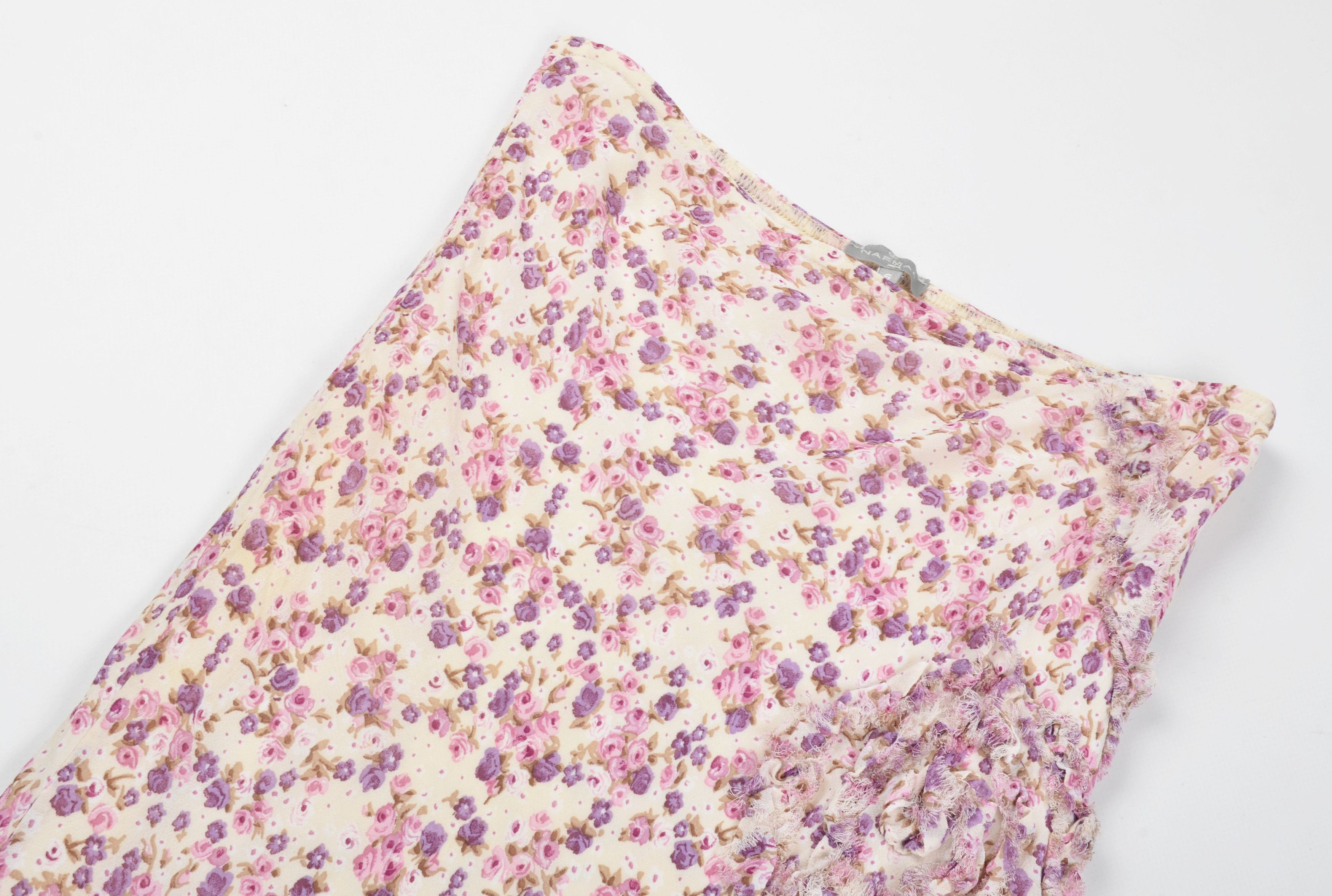 Vintage Vintage Naf Naf Y2K Mesh Floral Fairy Ruffle Skirt Size 28" / US 6 / IT 42 - 5 Thumbnail