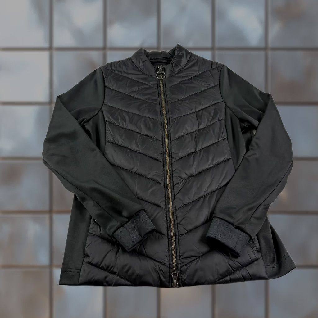 Barbour Barbour Jacket Womens Size 6 Black Quilted Hargate Sweat Full Zip Coat Size M / US 6-8 / IT 42-44 - 1 Thumbnail