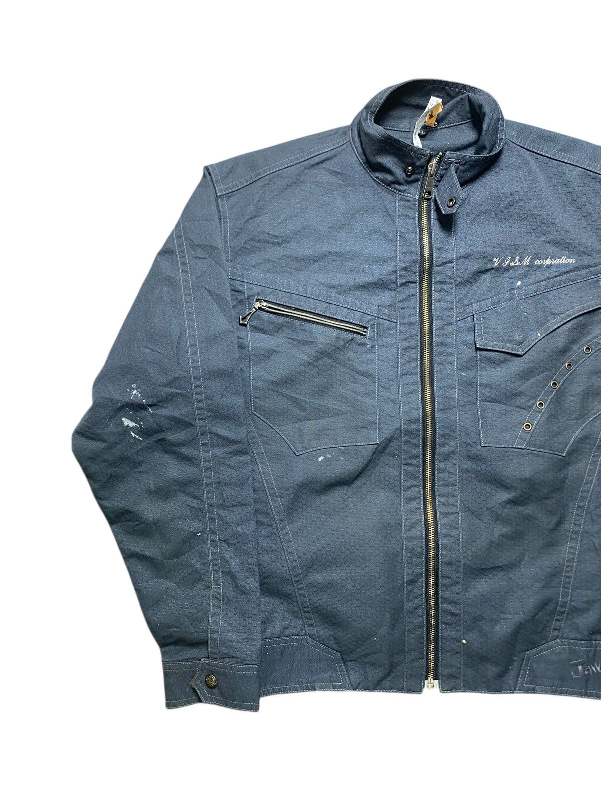 Japanese Brand VINTAGE JACKET JAWIN ZIPPER WORKSHIRT Size US L / EU 52-54 / 3 - 4 Thumbnail