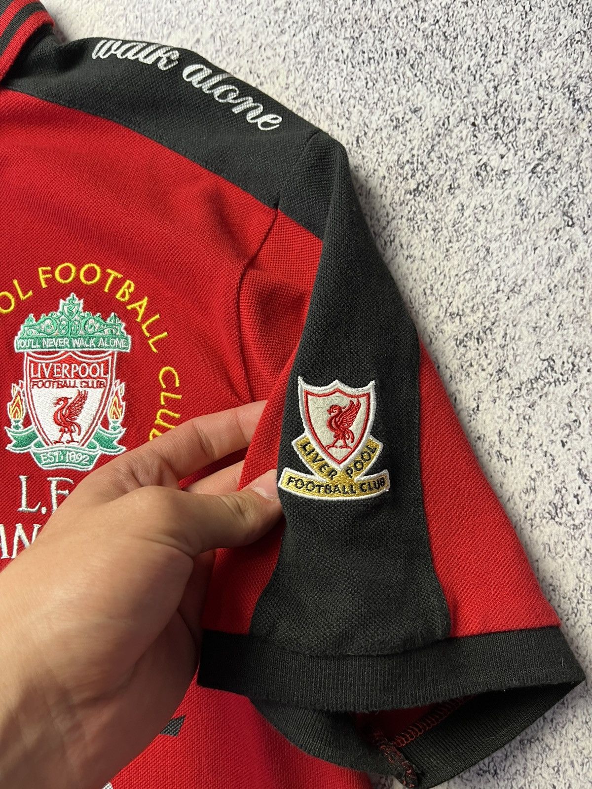 Vintage Vintage Liverpool Soccer Polo Big Logo Rare Size L Size US L / EU 52-54 / 3 - 14 Thumbnail