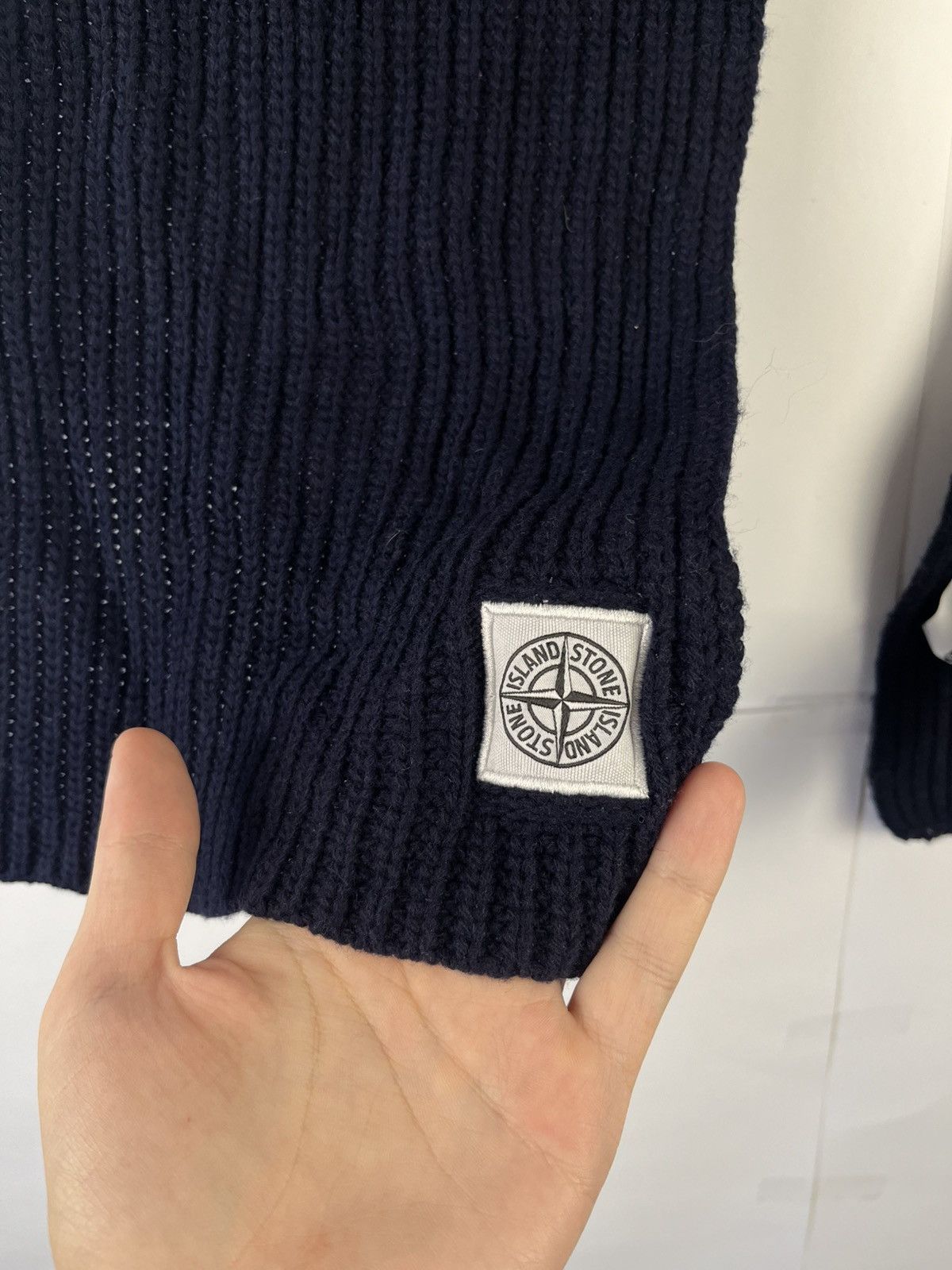 Stone Island Stone Island Ribbed Scarf Wool Casual Patch Program Size ONE SIZE - 1 Thumbnail