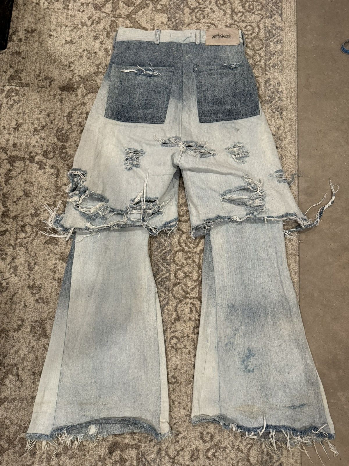 Rick Owens Swampgod 1/1 Repurposed Rick Owens Denim Sample Size US 31 - 9 Thumbnail