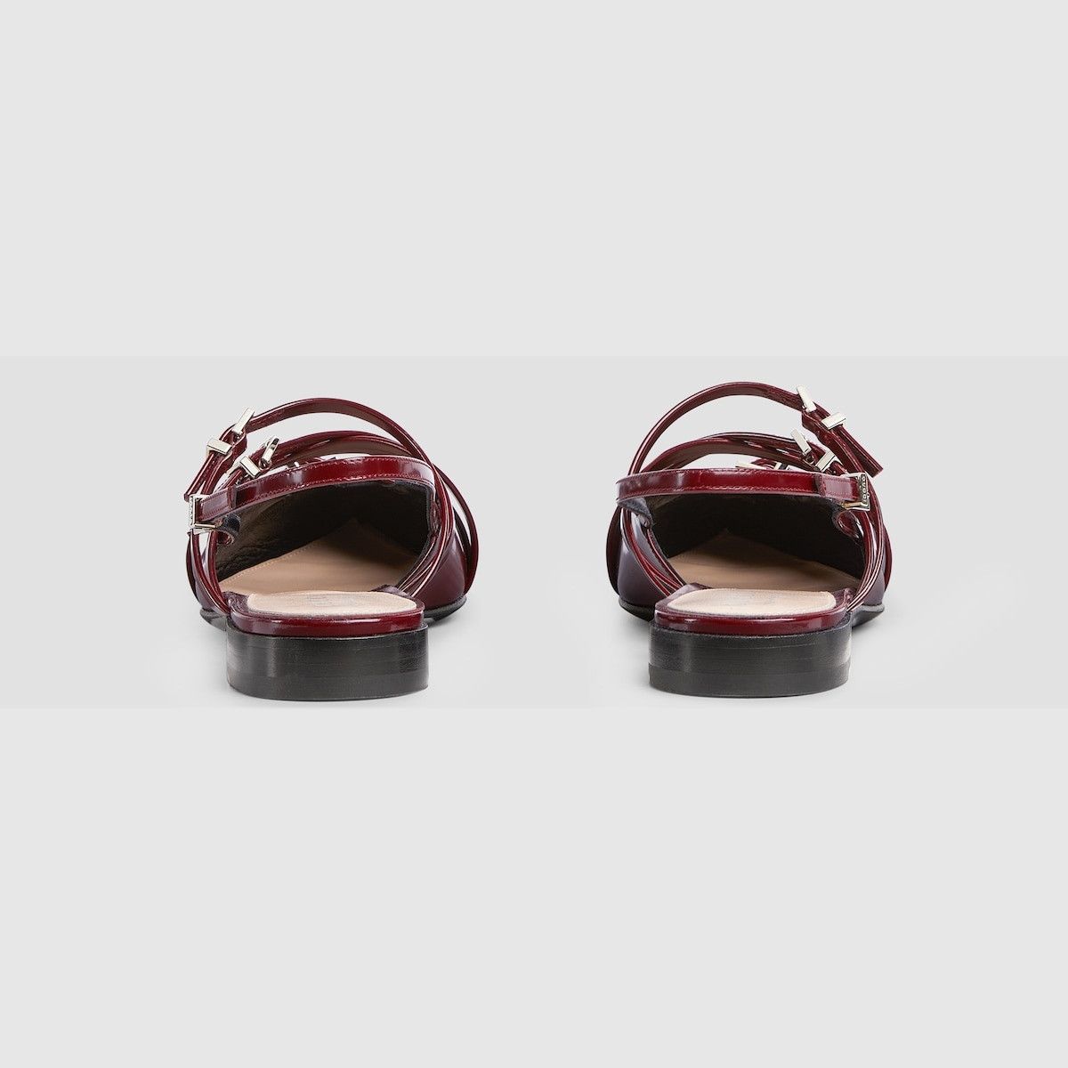 Gucci o1s1wg110325 Women's Strappy Ballet Flats Rosso Ancora Red Size US 8.5 / IT 38.5 - 4 Thumbnail