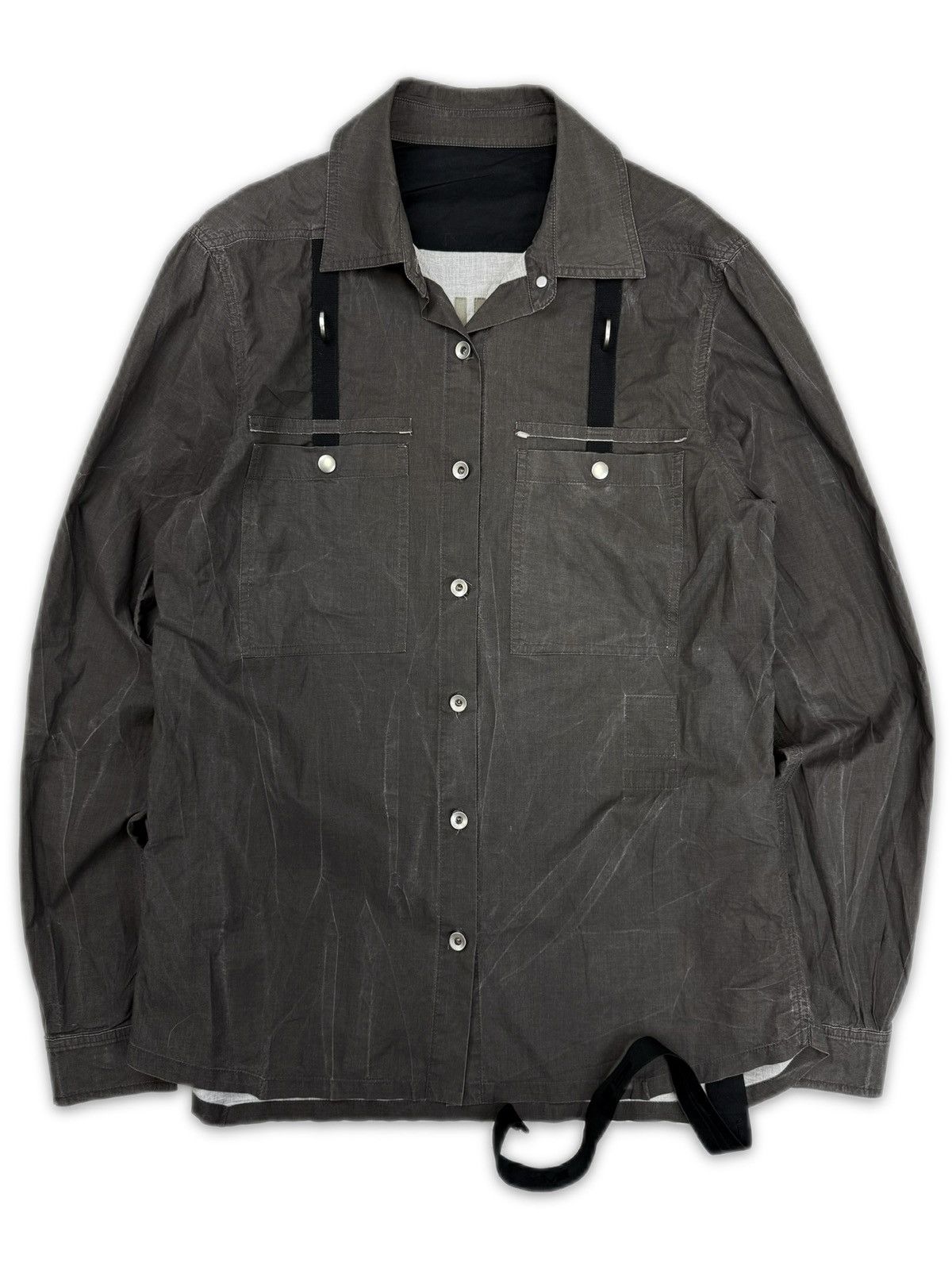 Rick Owens Rick Owens DRKSHDW Dark Dust Cargo Pocket Outershirt Size US S / EU 44-46 / 1 - 1 Thumbnail