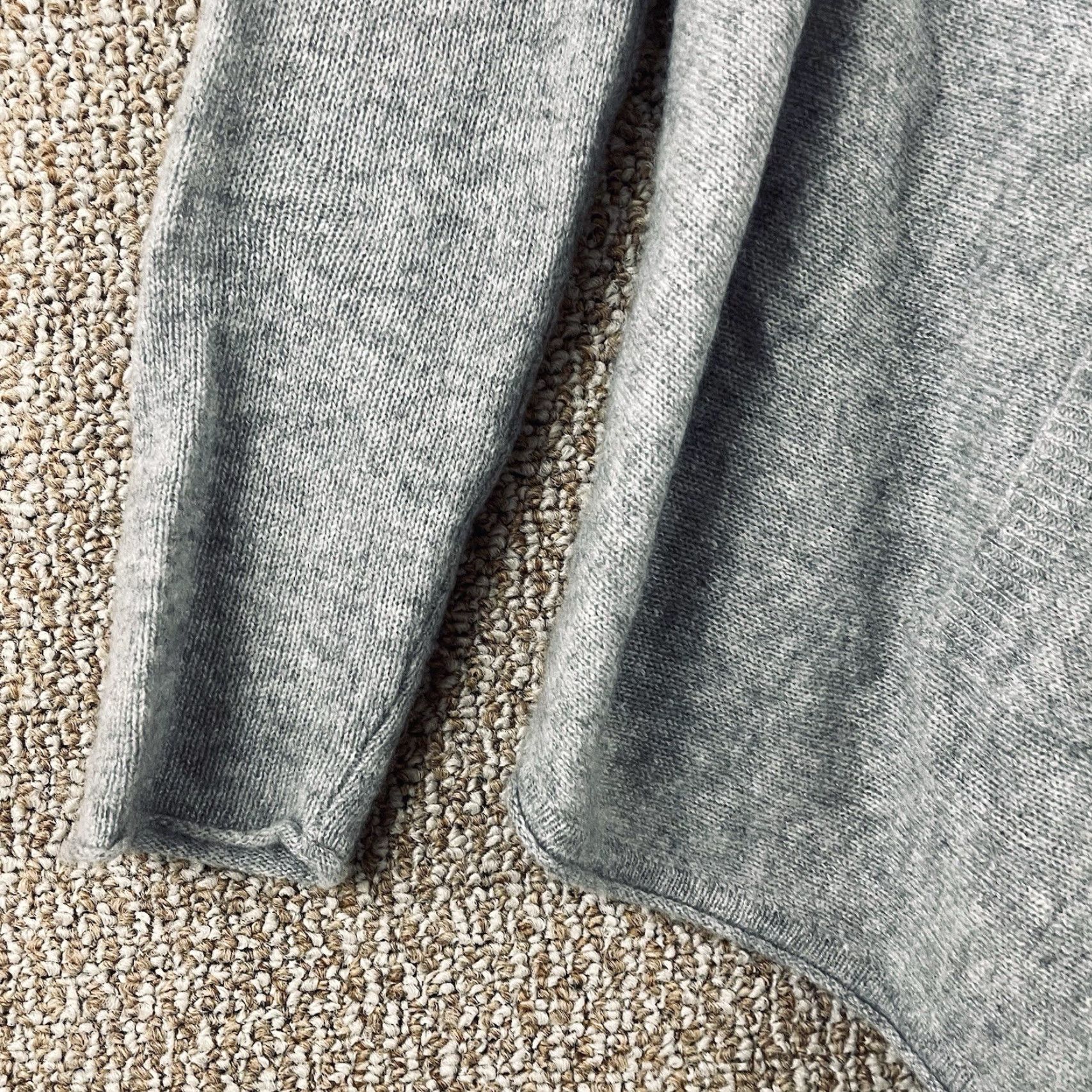 Vintage 360 Cashmere Cardigan Medium Women Open Fringe Boho Lagenlook Gray M Knit T135 Size M / US 6-8 / IT 42-44 - 3 Thumbnail