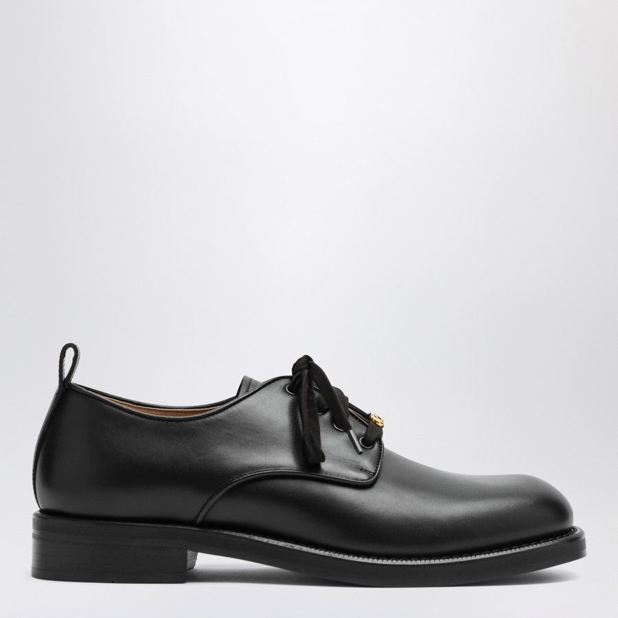o1d2blof1025 Leather Strap Shoes in Black