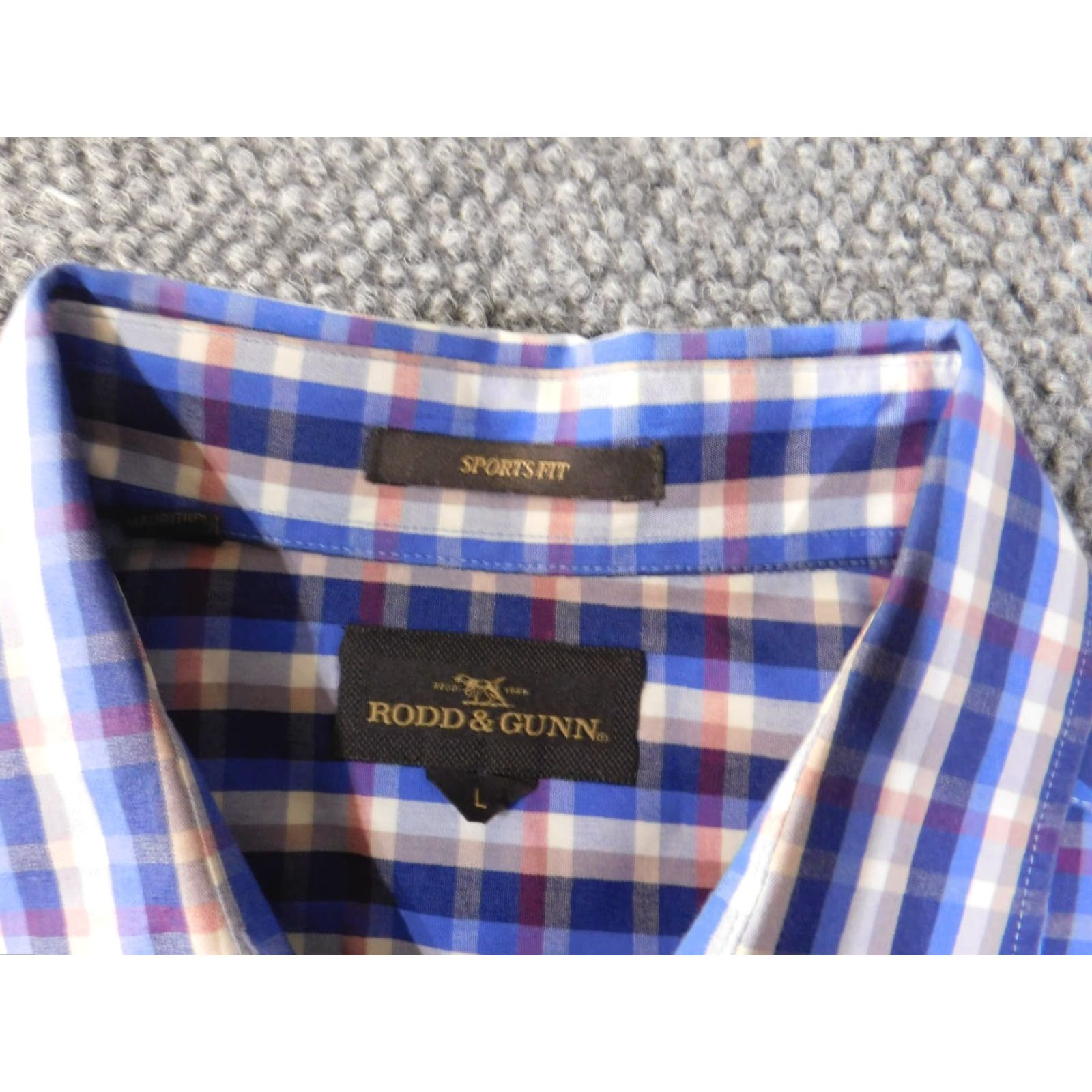 Rodd & Gunn Rodd & Gunn Shirt L Blue Plaid Button-Up Knit Cotton Casual Mens Regular Long Sleeve Button-Down Collar Modern Sports Western Size US L / EU 52-54 / 3 - 4 Thumbnail