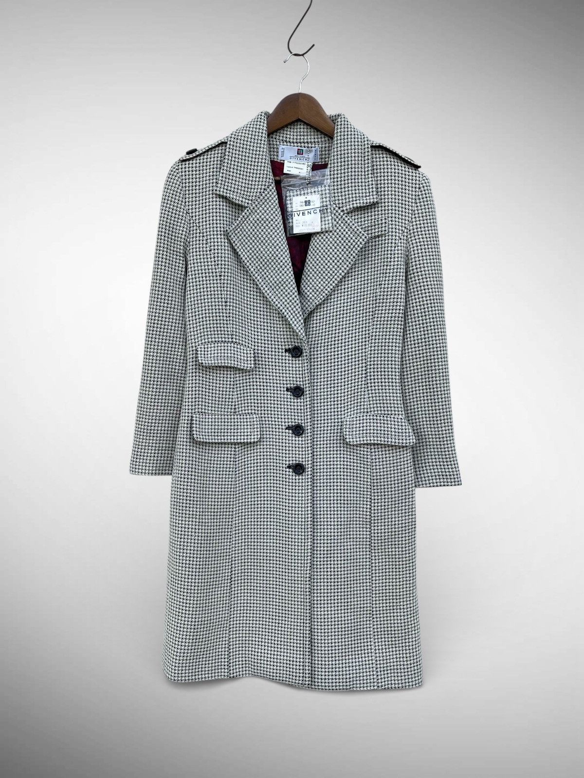 Givenchy Givenchy Women's Houndstooth Pattern Single-breasted Coat Size M / US 6-8 / IT 42-44 - 2 Thumbnail