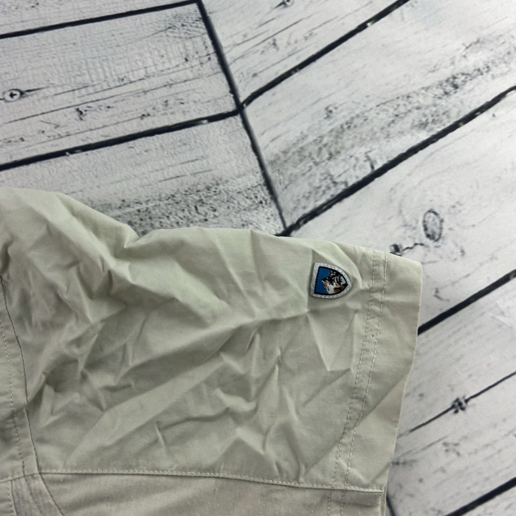 Vintage KUHL Short Sleeve Button-Up Shirt Mens Large Beige Outdoor Size US L / EU 52-54 / 3 - 3 Thumbnail