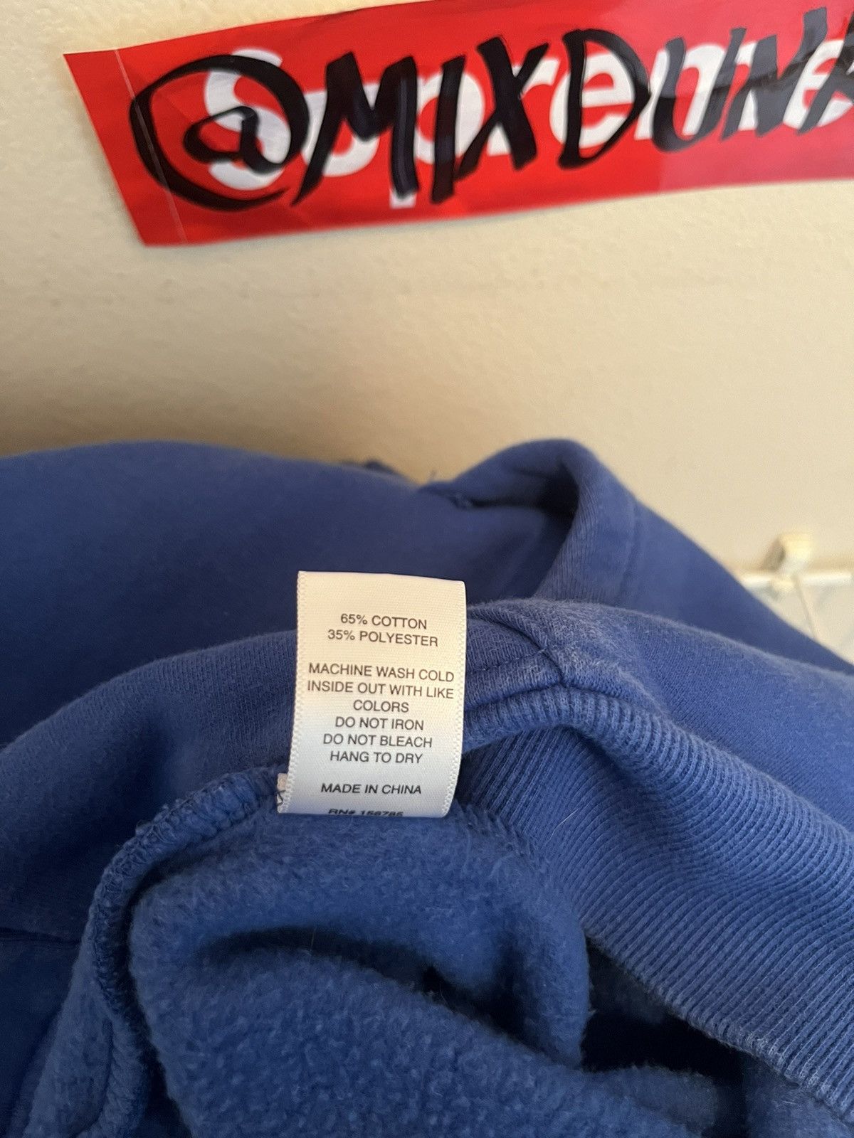 FUCT FUCT ACADEMY LOGO SATIN APPLIQUÉ HOODIE ROYAL BLUE LARGE Size US L / EU 52-54 / 3 - 5 Thumbnail