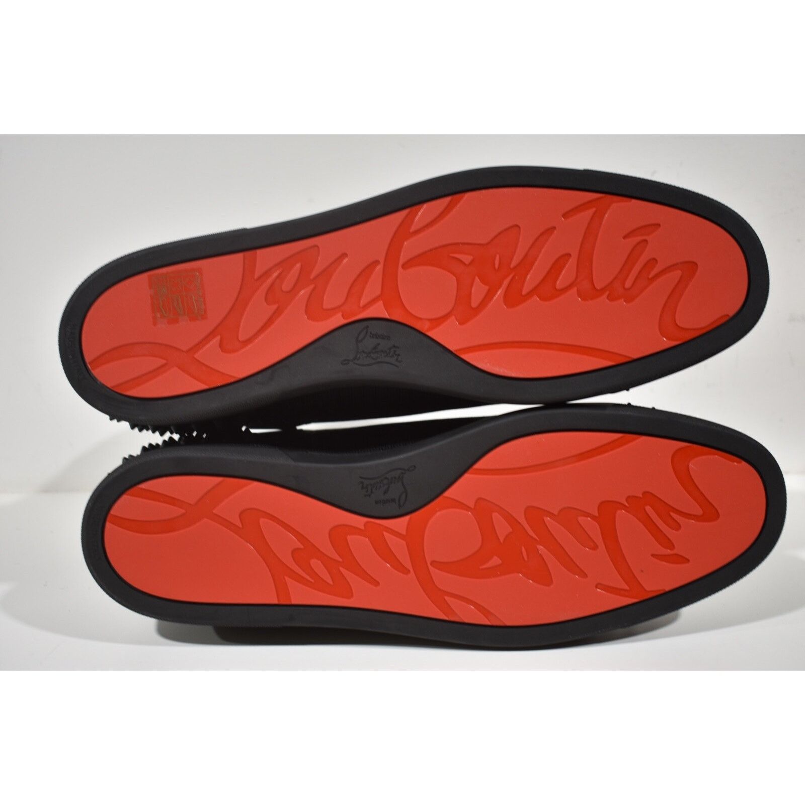 Christian Louboutin Christian Louboutin Lou Spikes 2 Flat Black Reflex Tissu Size US 15 / EU 48 - 8 Thumbnail