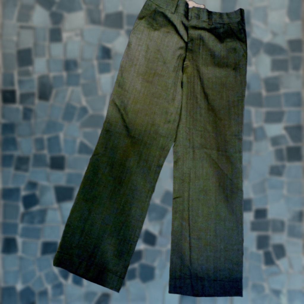 Vintage Vintage Mens Blue Herringbone Polyester 30 x 28 Talon zipper Size ONE SIZE - 1 Thumbnail