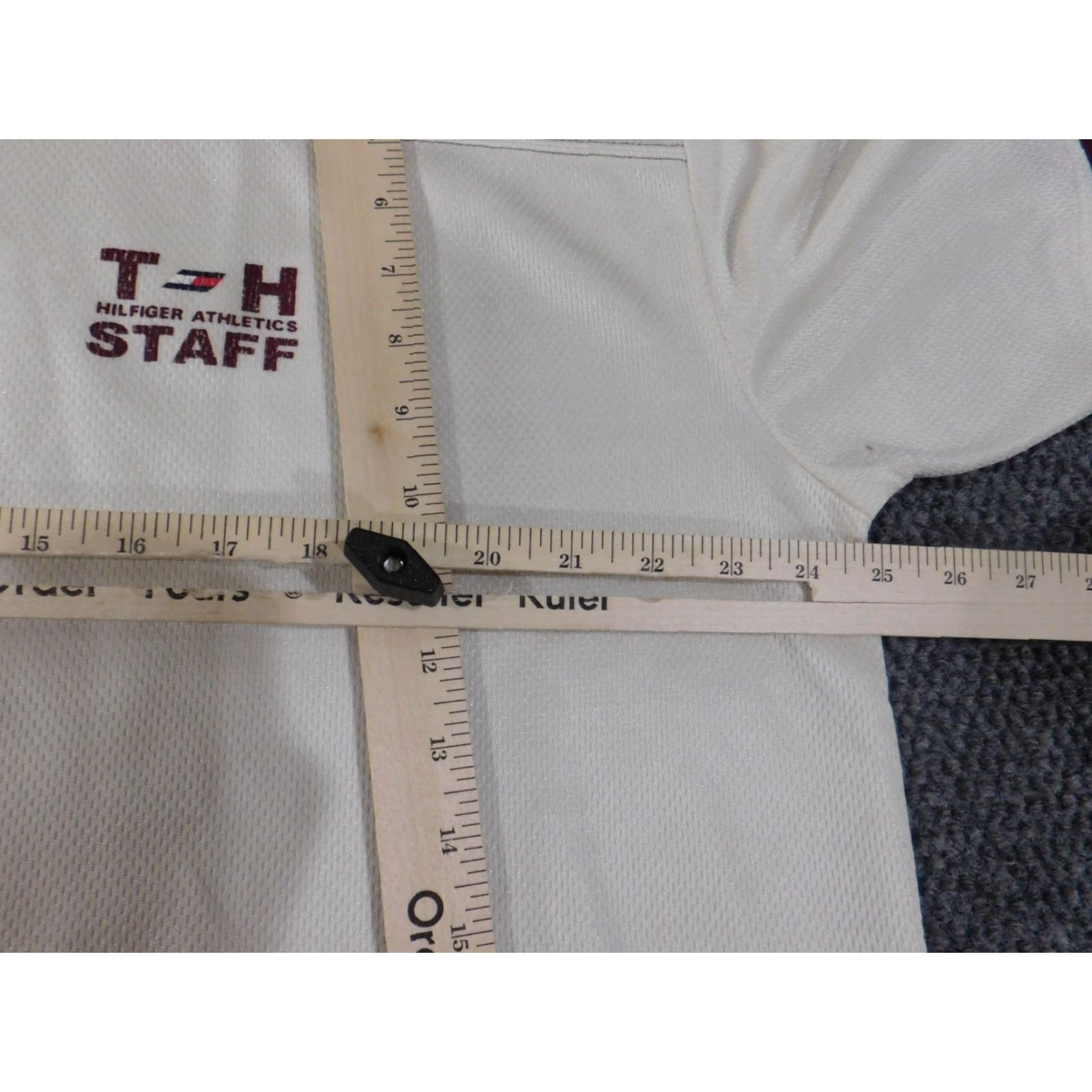 Tommy Hilfiger VINTAGE Tommy Hilfiger Shirt XL White Mens Athletics Stretch Retro Y2K Size US XL / EU 56 / 4 - 7 Thumbnail