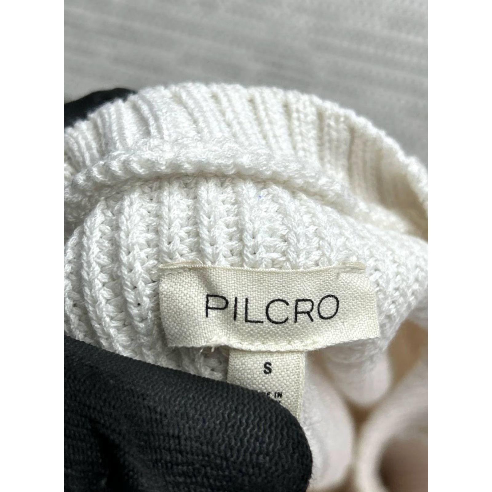 Anthropologie VINTAGE Anthropologie Pullover Sweater Womens Small White Ribbed Tight Knit Size S / US 4 / IT 40 - 4 Thumbnail