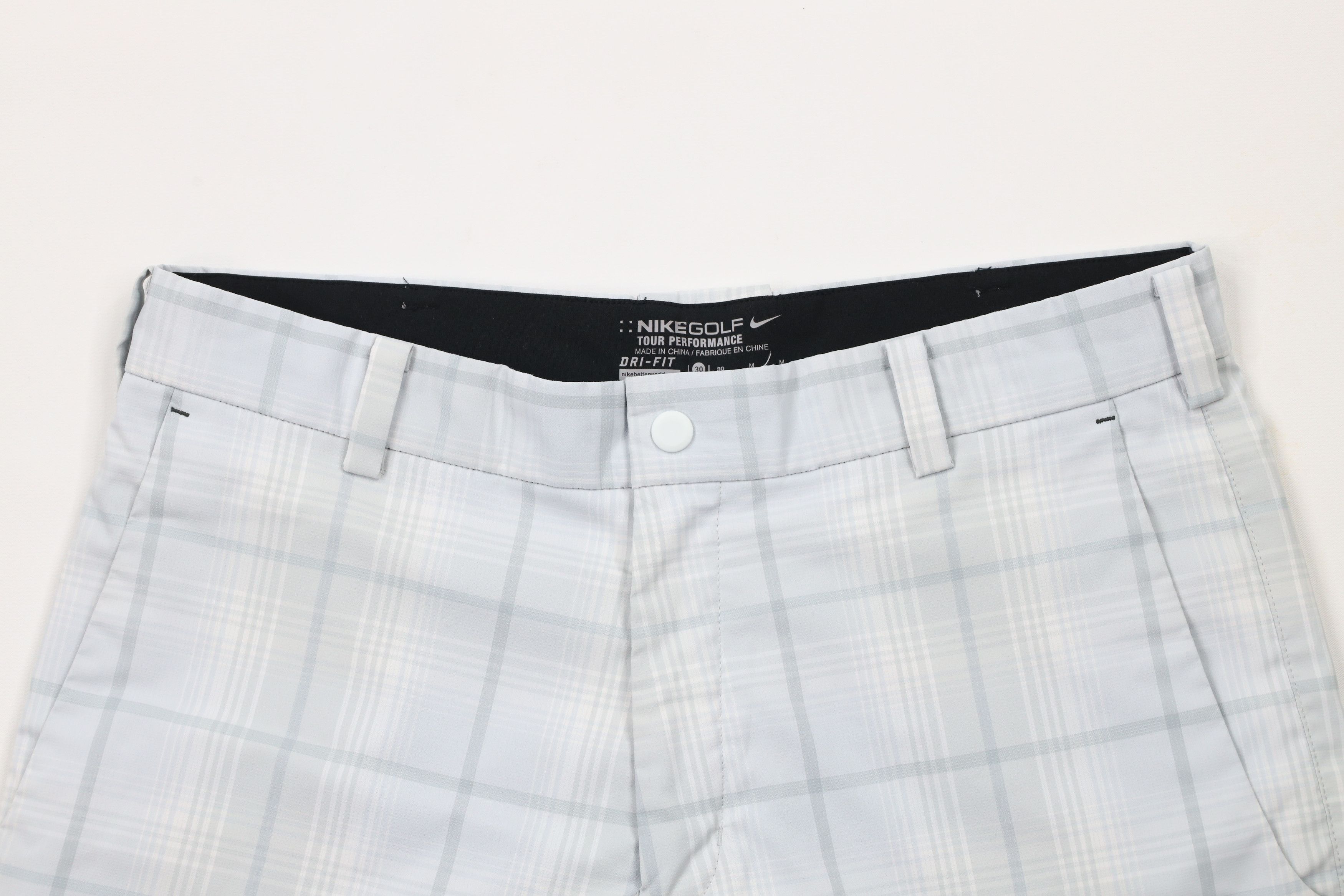 Nike × Vintage Nike Golf Tour Performance Golfing Chino Shorts Plaid Size US 30 / EU 46 - 2 Thumbnail