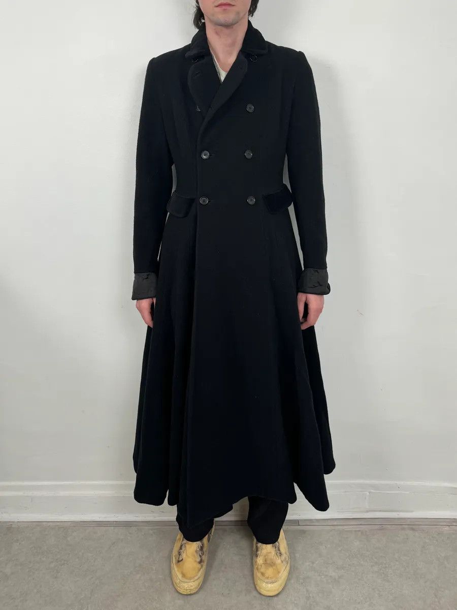 Katharine Hamnett London 1990s Katherine Hamnett Black Wool Classy Long Coat Size S / US 4 / IT 40 - 1 Thumbnail