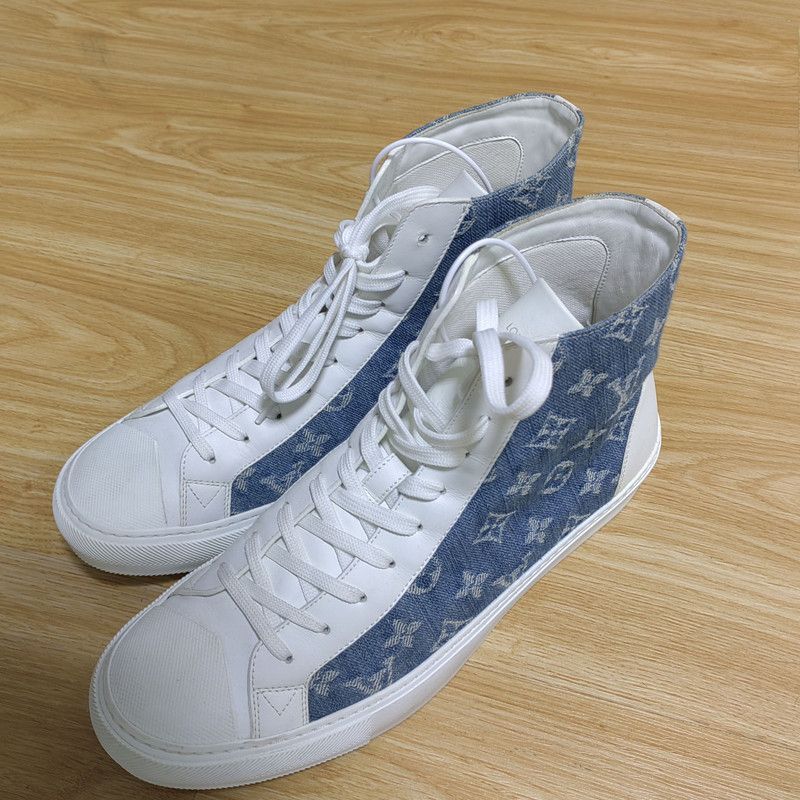 Louis Vuitton Louis Vuitton Tattoo High-Top Denim Fashion Sneakers Size US 9 / EU 42 - 1 Thumbnail