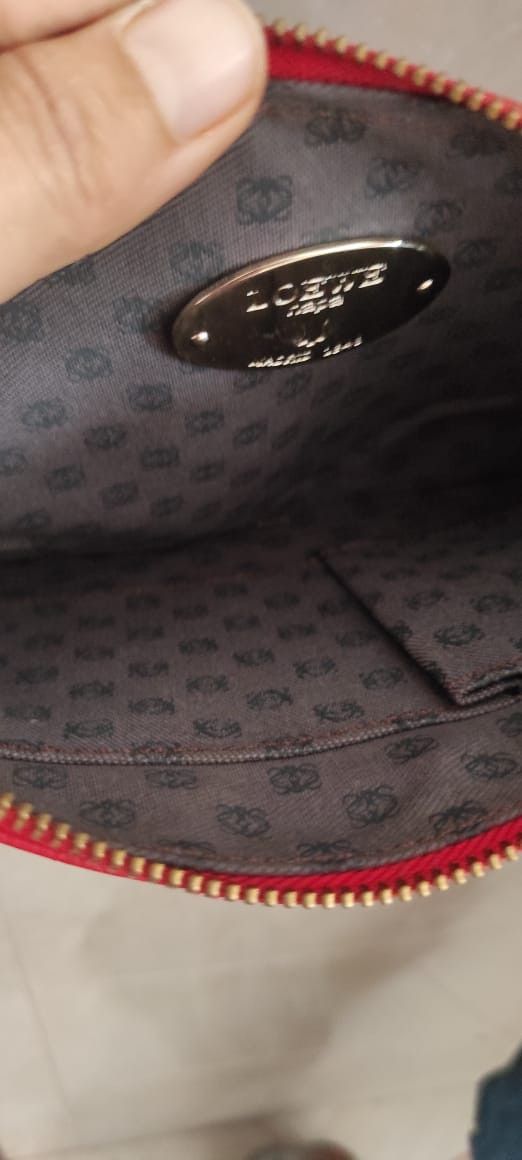 Leather × Loewe Loewe Red Zip Around Leather Wallet Size ONE SIZE - 7 Thumbnail