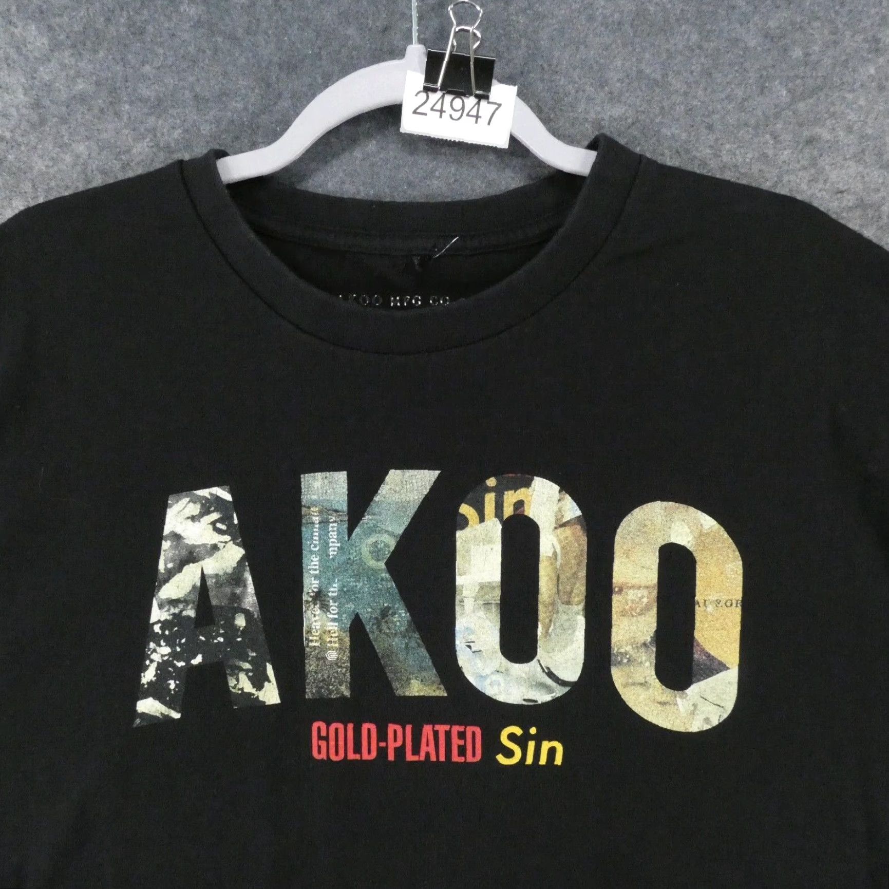 Spell AKOO Shirt Men 3XL Short Sleeve Black Tee Logo Spell Out Size US XXL / EU 58 / 5 - 2 Thumbnail