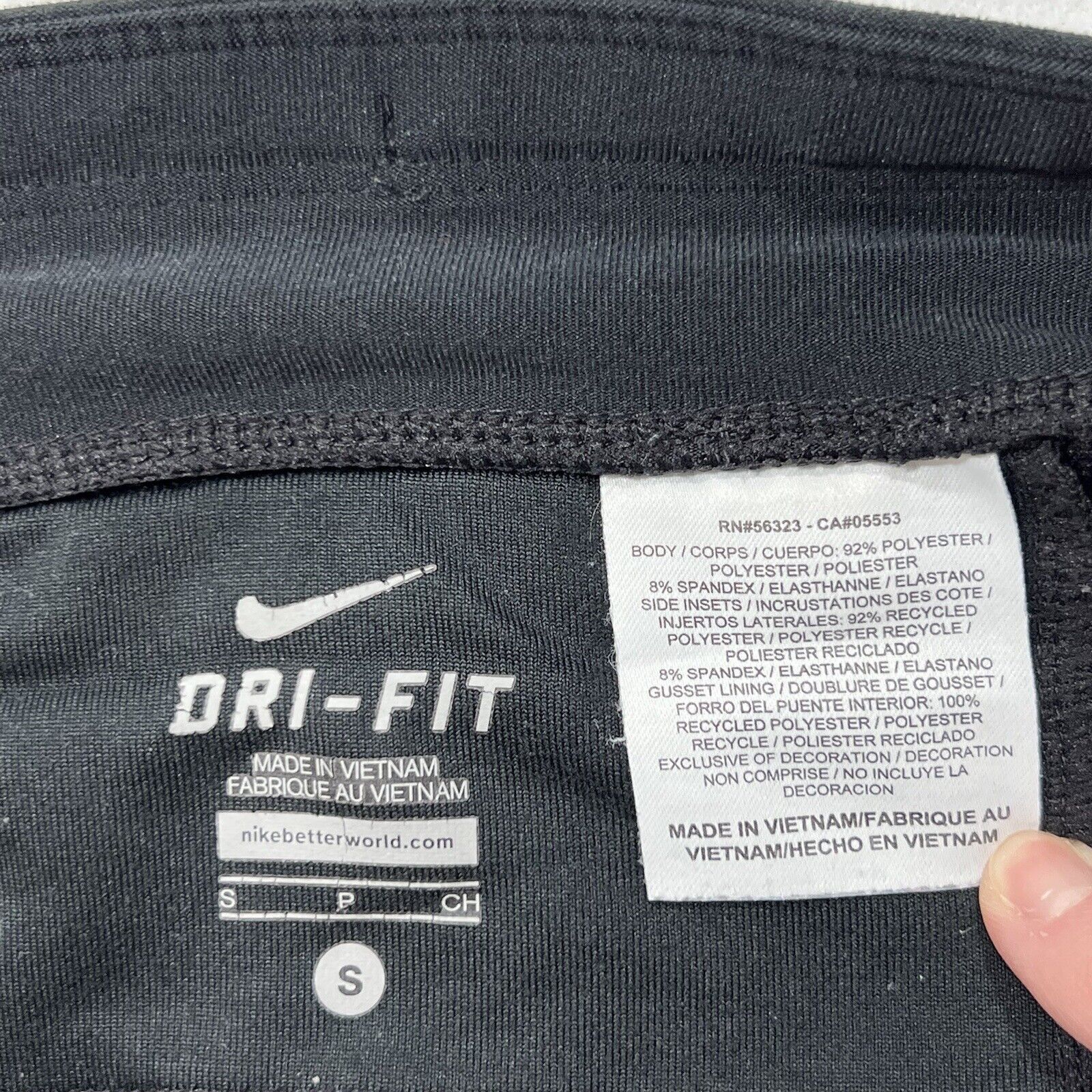 Nike Nike Dri Fit Medium Capri Athletic Running Black Leggings Size 32" / US 10 / IT 46 - 3 Thumbnail