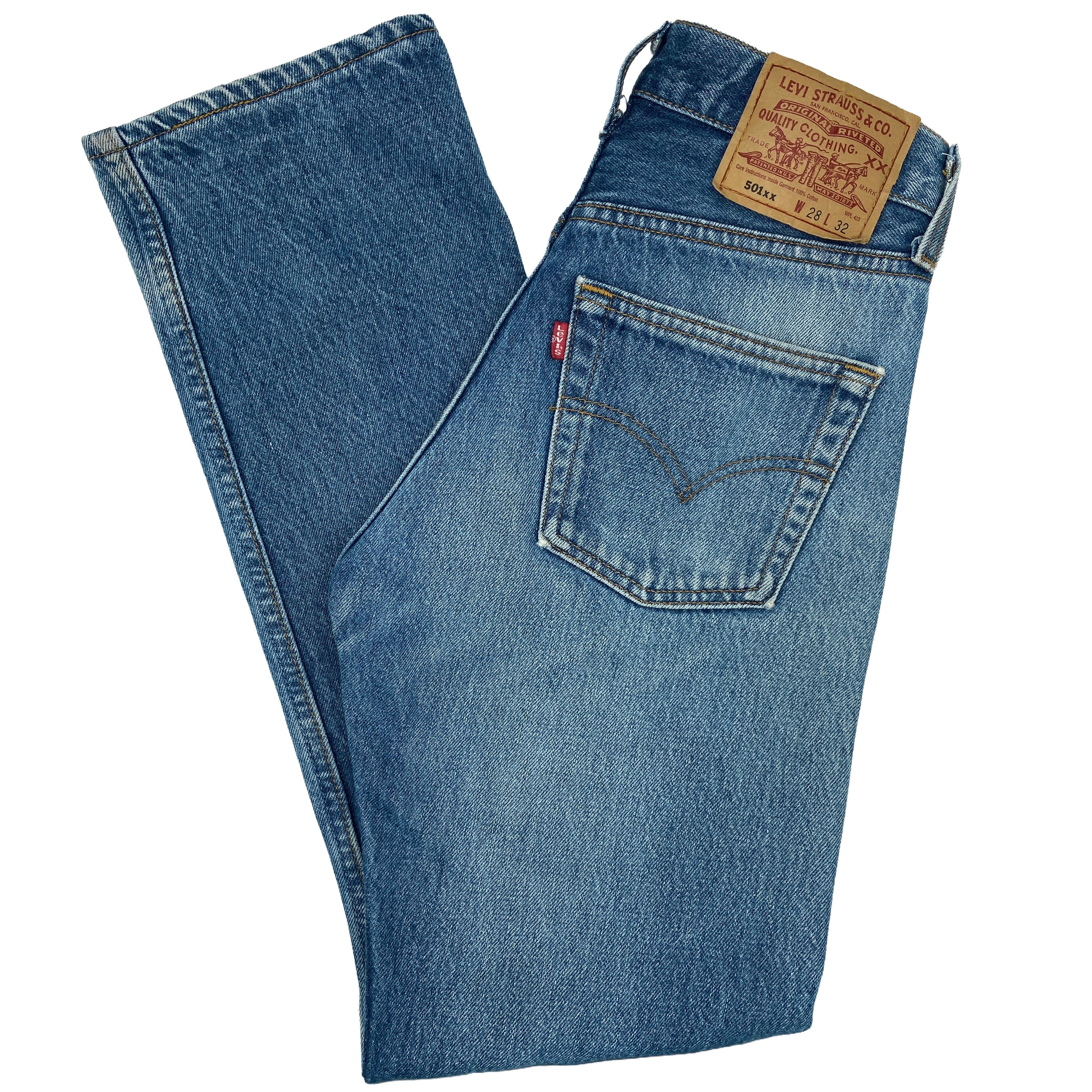 Levi's VINTAGE LEVIS 501xx DENIM JEANS MEDIUM BLUE W 28 L 29 Size 28" / US 6 / IT 42 - 1 Thumbnail