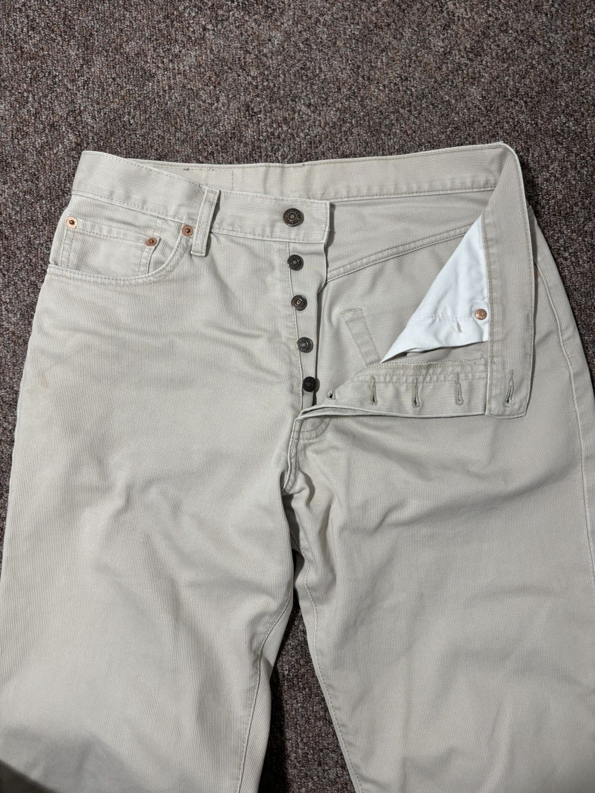 Levi's × Levi's Vintage Clothing × Vintage Vintage 1998 Levi’s 517 02 Beige Denim Pants Jeans Size US 32 / EU 48 - 3 Thumbnail