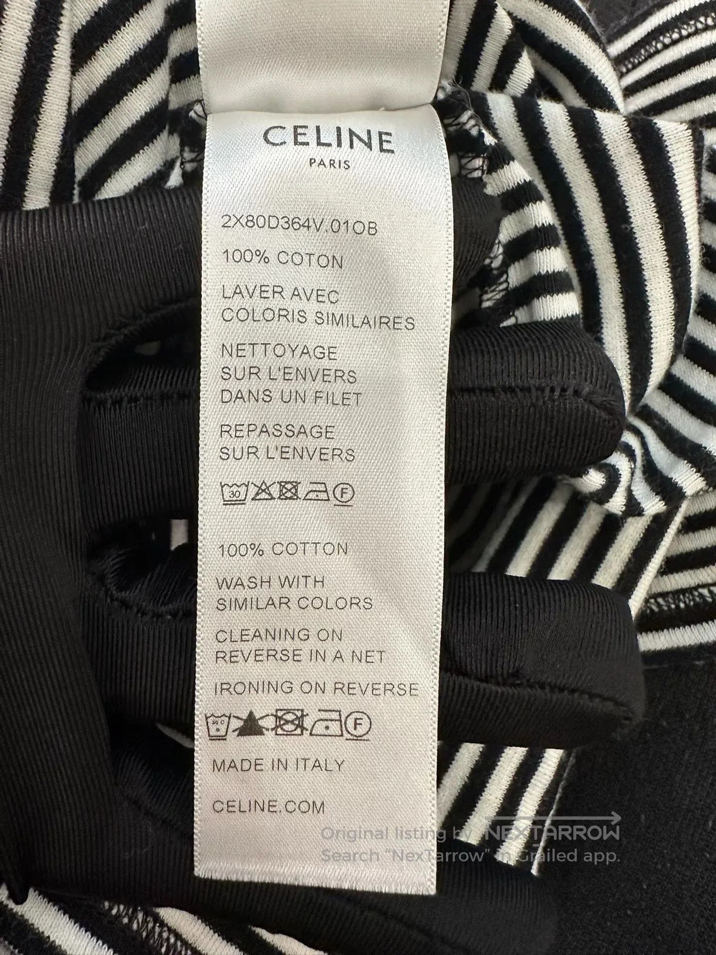 Celine Celine Black White Striped Anchor Tee XS. Size XS / US 0-2 / IT 36-38 - 6 Thumbnail