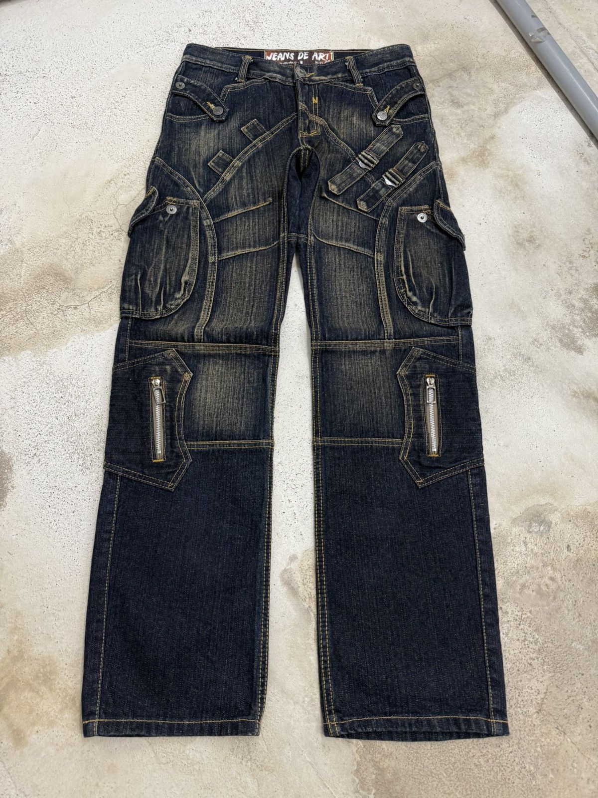 Japanese Brand Jeans De Art Utility Art Mudwash Heavy OZ Denim Pants Size US 30 / EU 46 - 1 Thumbnail
