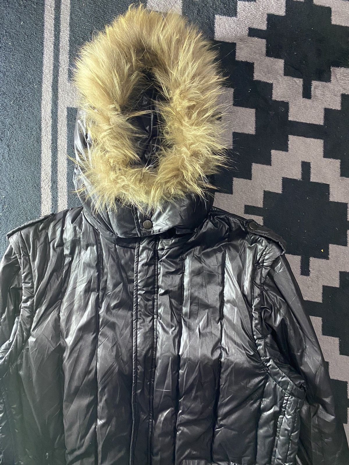 Le Grande Bleu (L.G.B.) Japanese klein plus+ homme puffer faux fur jacket Size US M / EU 48-50 / 2 - 4 Thumbnail