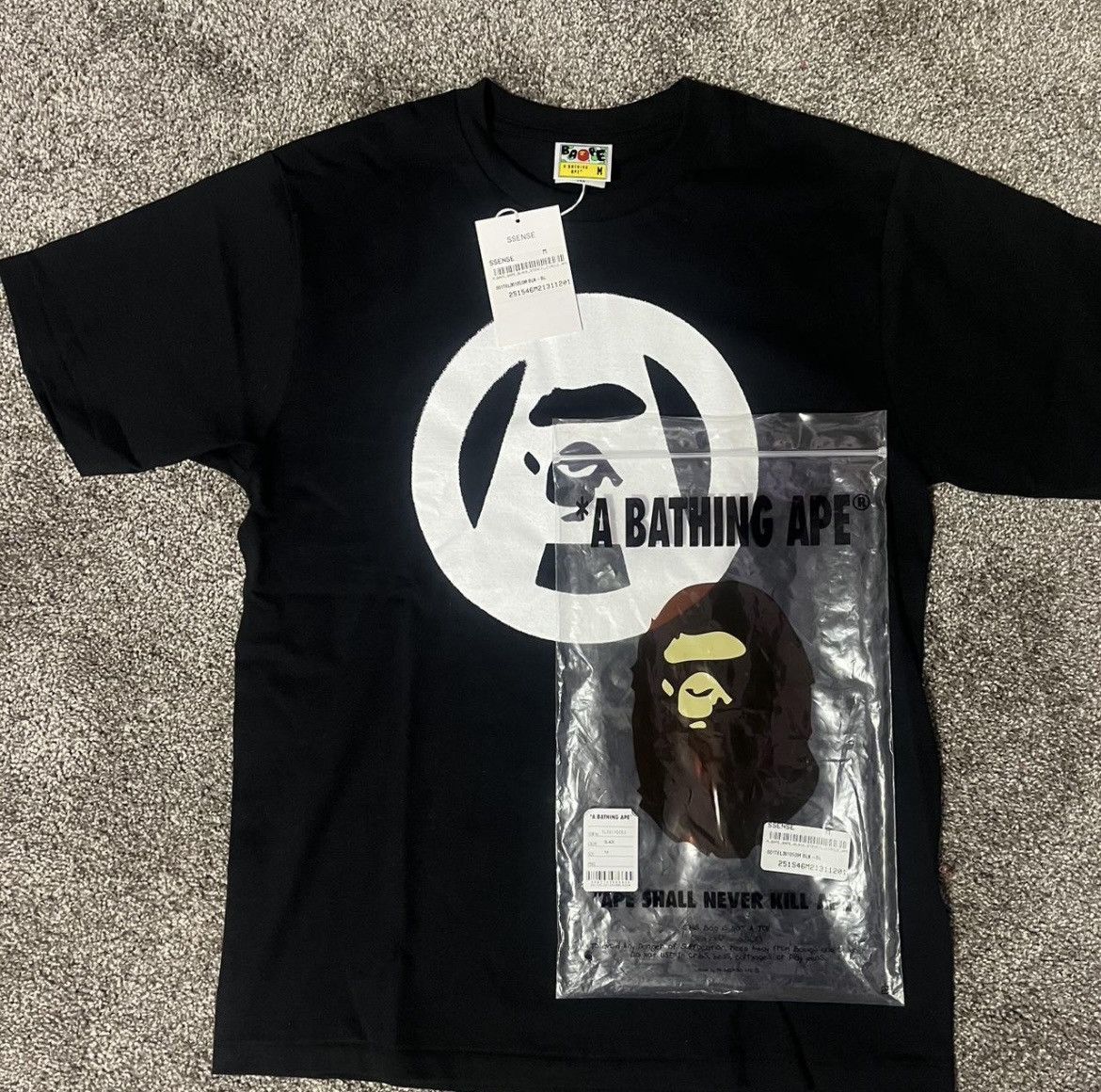 Bape Bape - Black Stencil Circle Ape Face Size US M / EU 48-50 / 2 - 1 Thumbnail