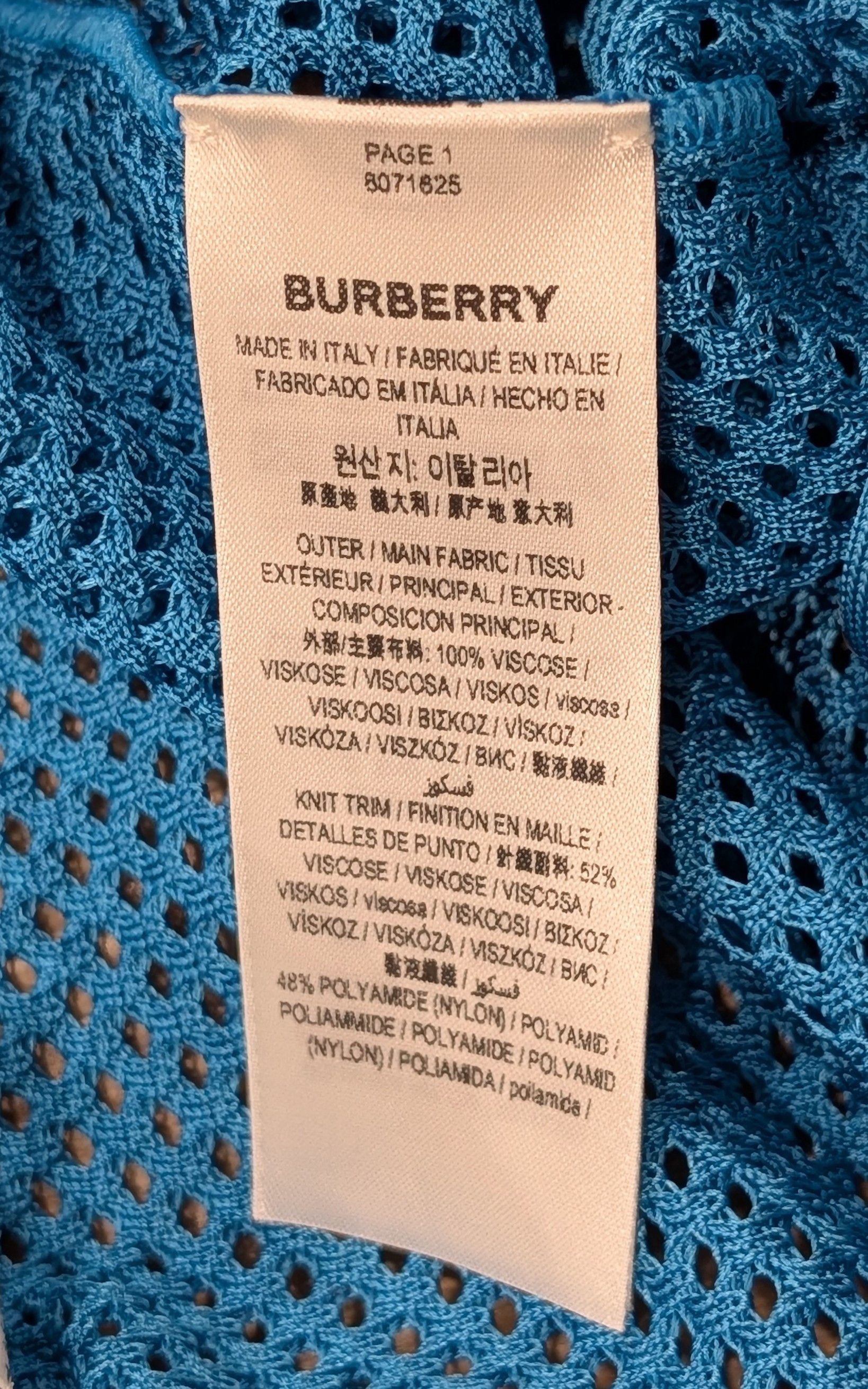 Burberry Burberry "EKD" Mesh Shorts Bright Cerulean Blue Medium Size US 32 / EU 48 - 5 Thumbnail