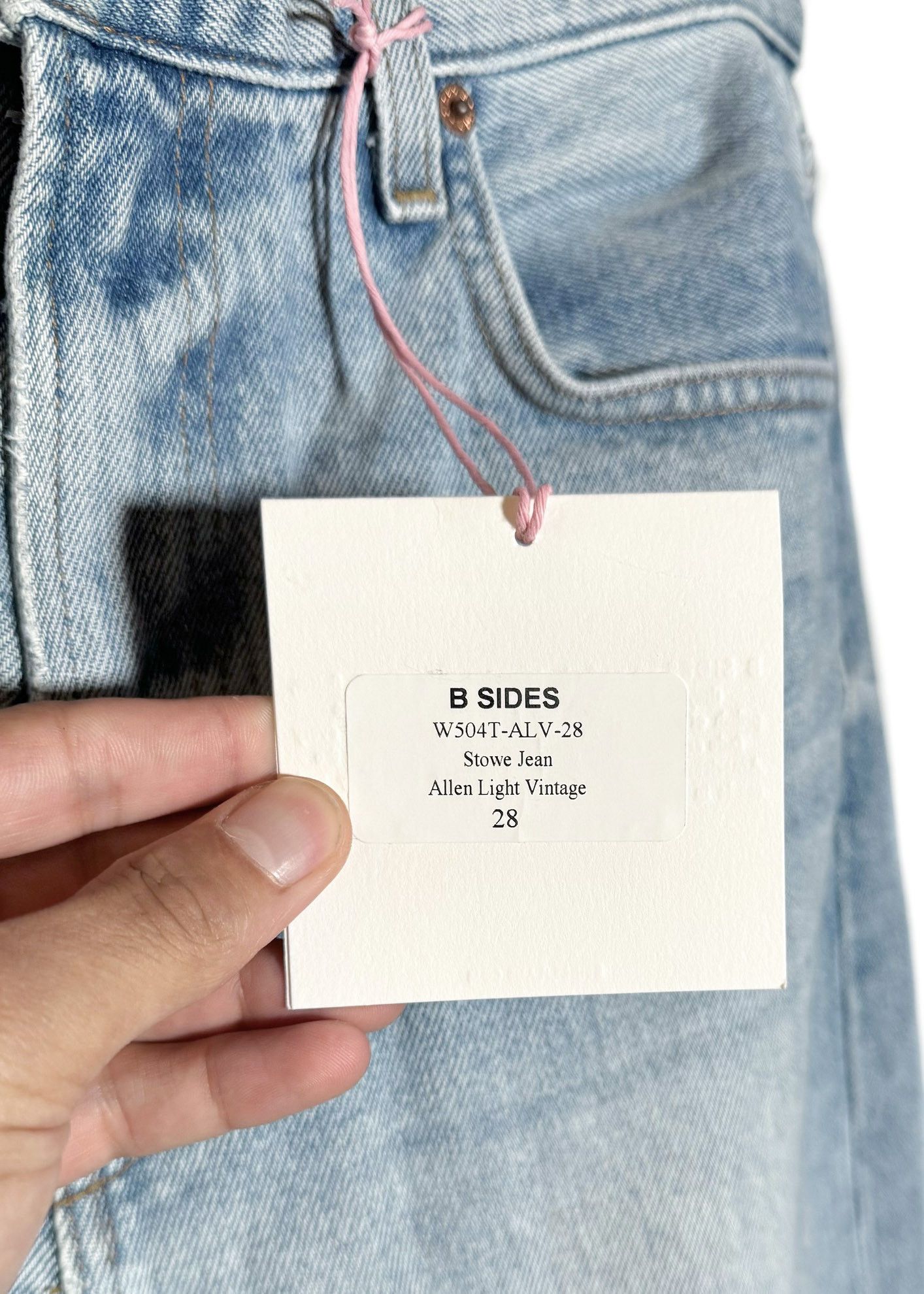 B Sides B sides Washed Blue Distressed Stowe Boyfriend Jeans Size 28" / US 6 / IT 42 - 9 Thumbnail