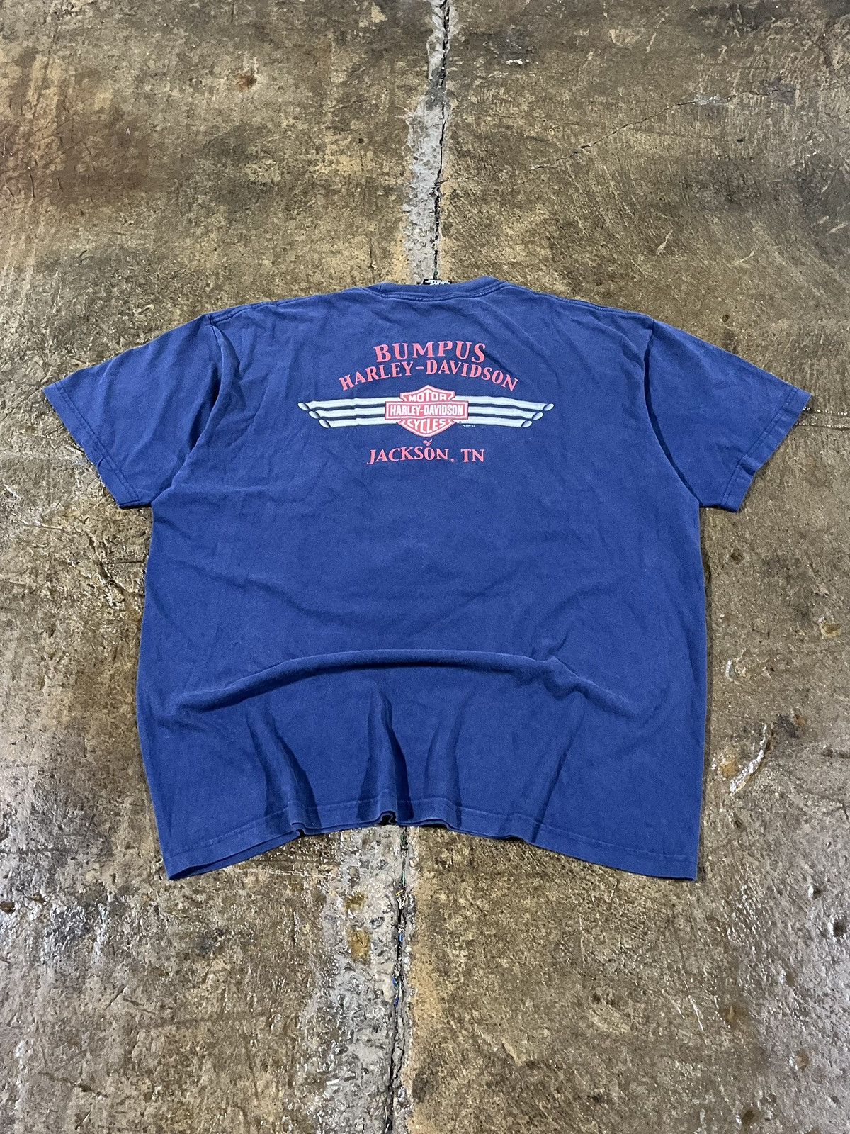 Harley Davidson × Vintage Crazy Vintage Y2K Harley Davidson Eagle Logo Skater Tee Size US XXL / EU 58 / 5 - 2 Thumbnail