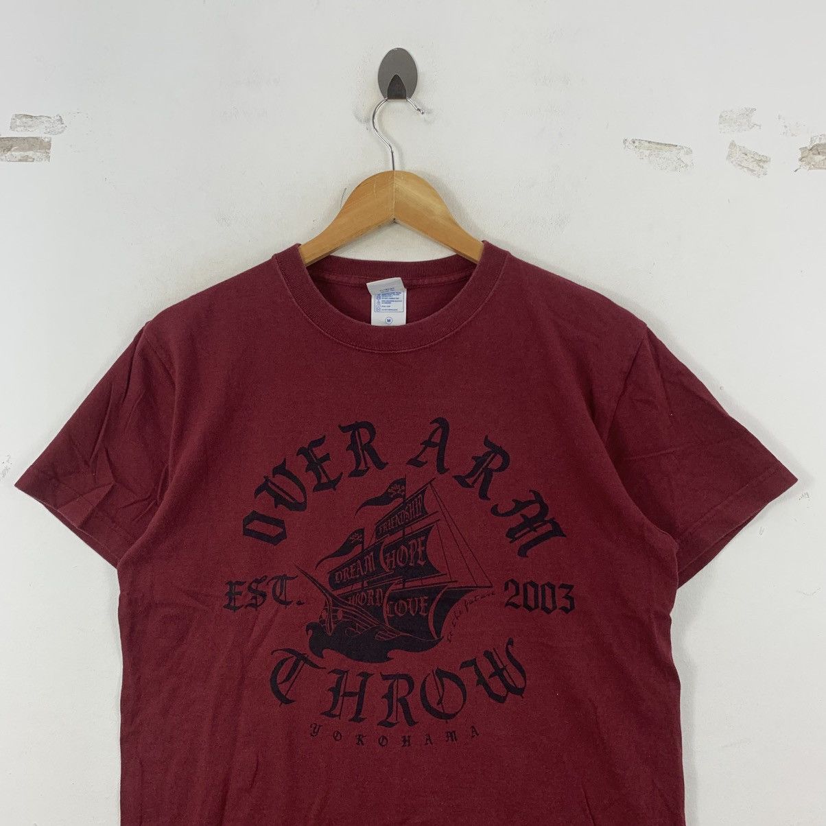 Japanese Brand OVER ARM THROW Yokohama Japanese Band Short Sleeve Tshirt Size US M / EU 48-50 / 2 - 3 Thumbnail