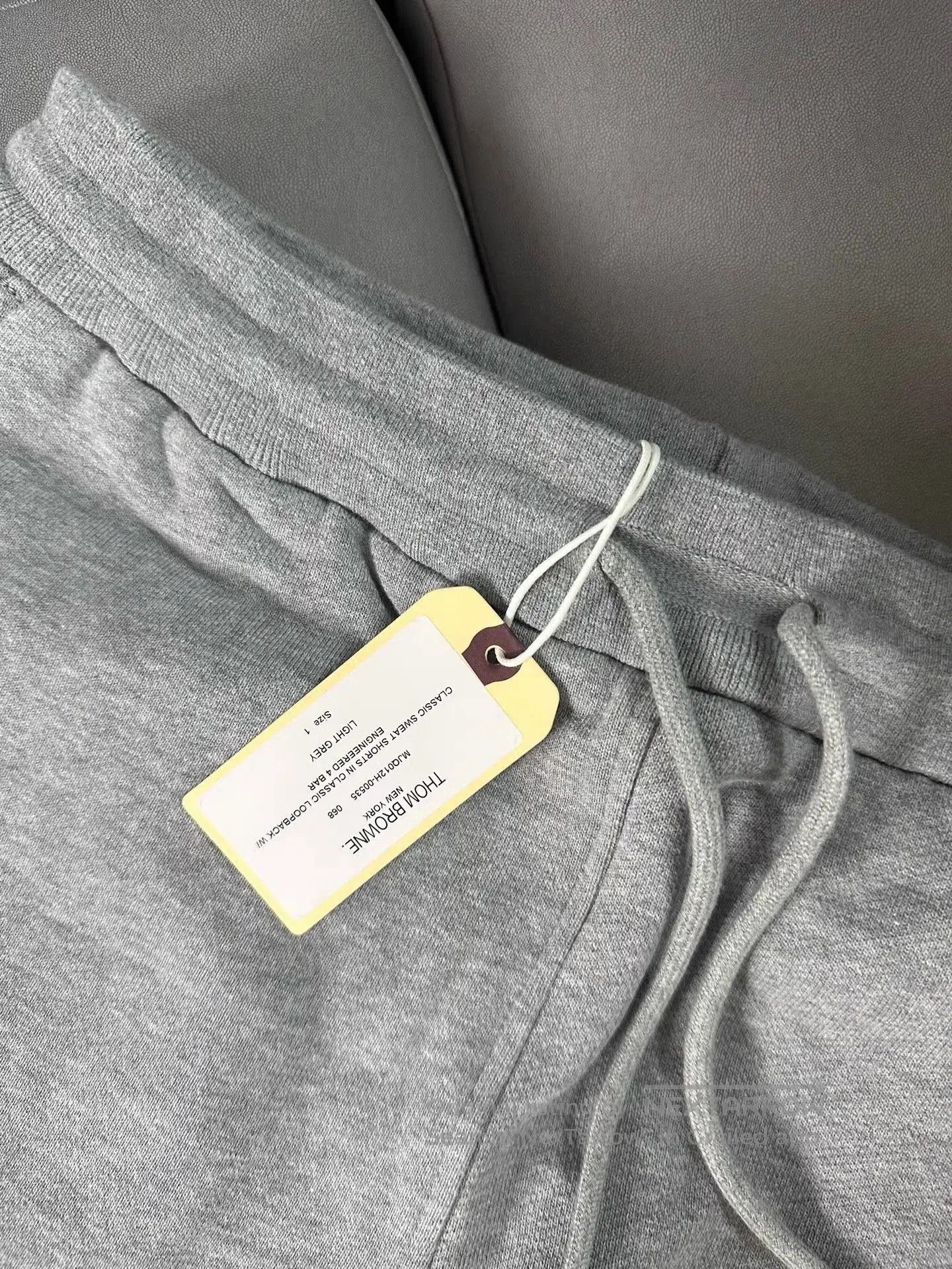 Thom Browne Gray Striped Casual Shorts with Drawstring. Size US 34 / EU 50 - 4 Thumbnail