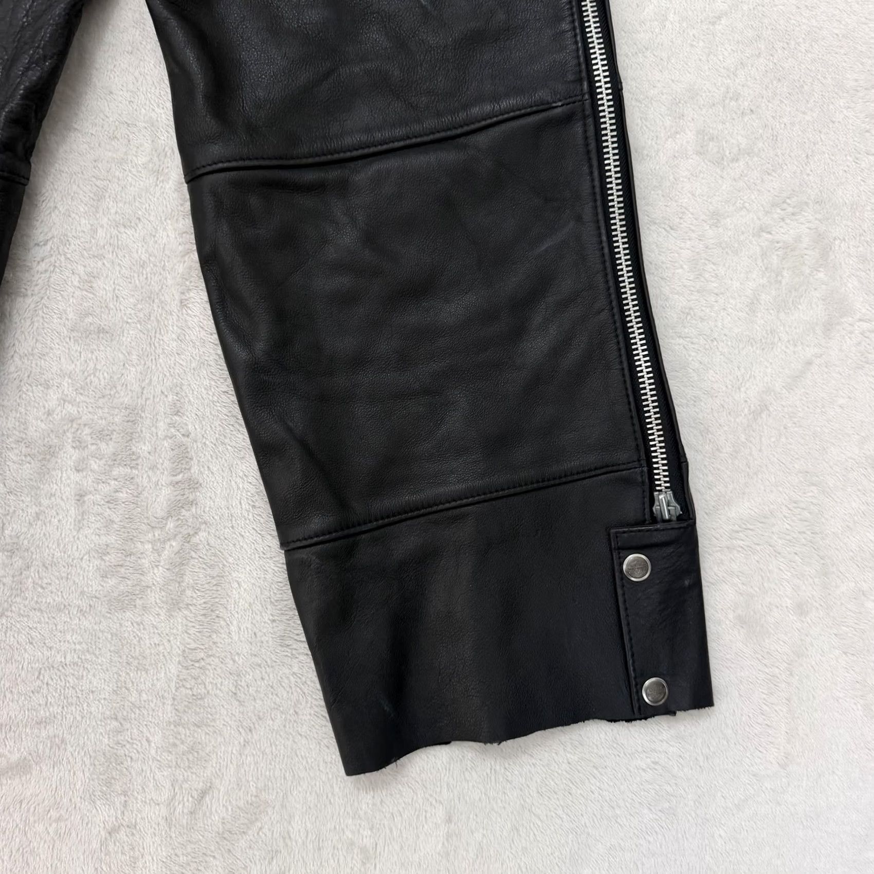 Harley Davidson Harley-Davidson Leather Chaps Pants Mens Large Black Motorcycle Biker Size US 33 - 3 Thumbnail