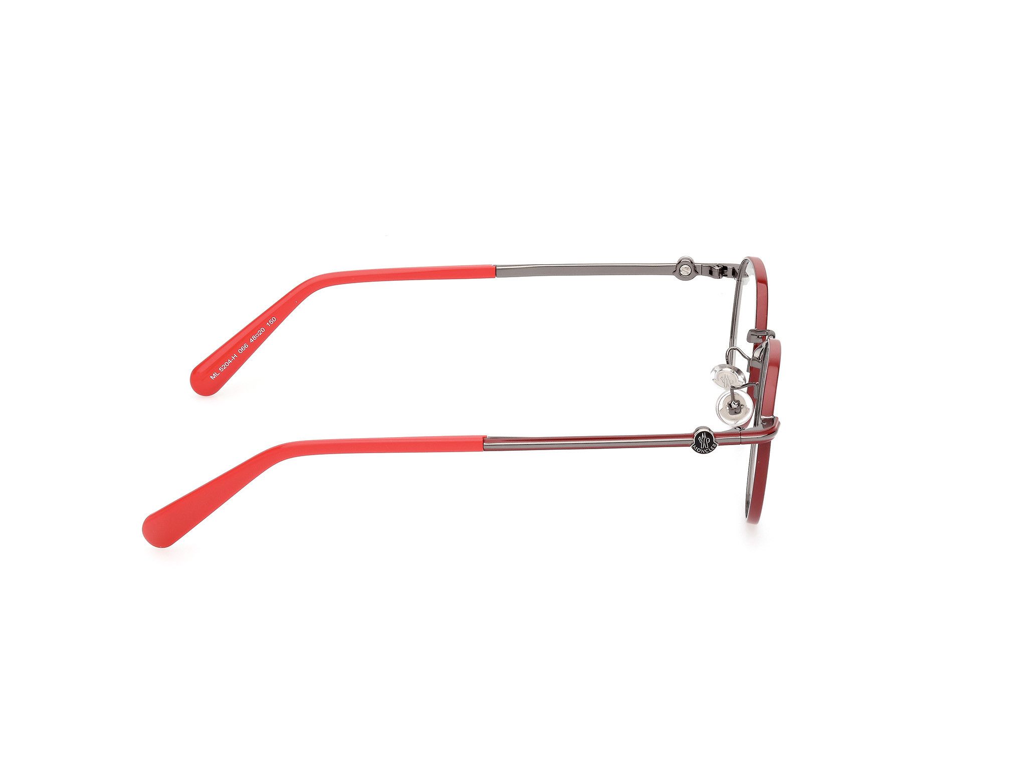 Moncler o1y0225 Size : OS / 48 mm Eyeglass Frame in Red/Silver Size ONE SIZE - 7 Thumbnail
