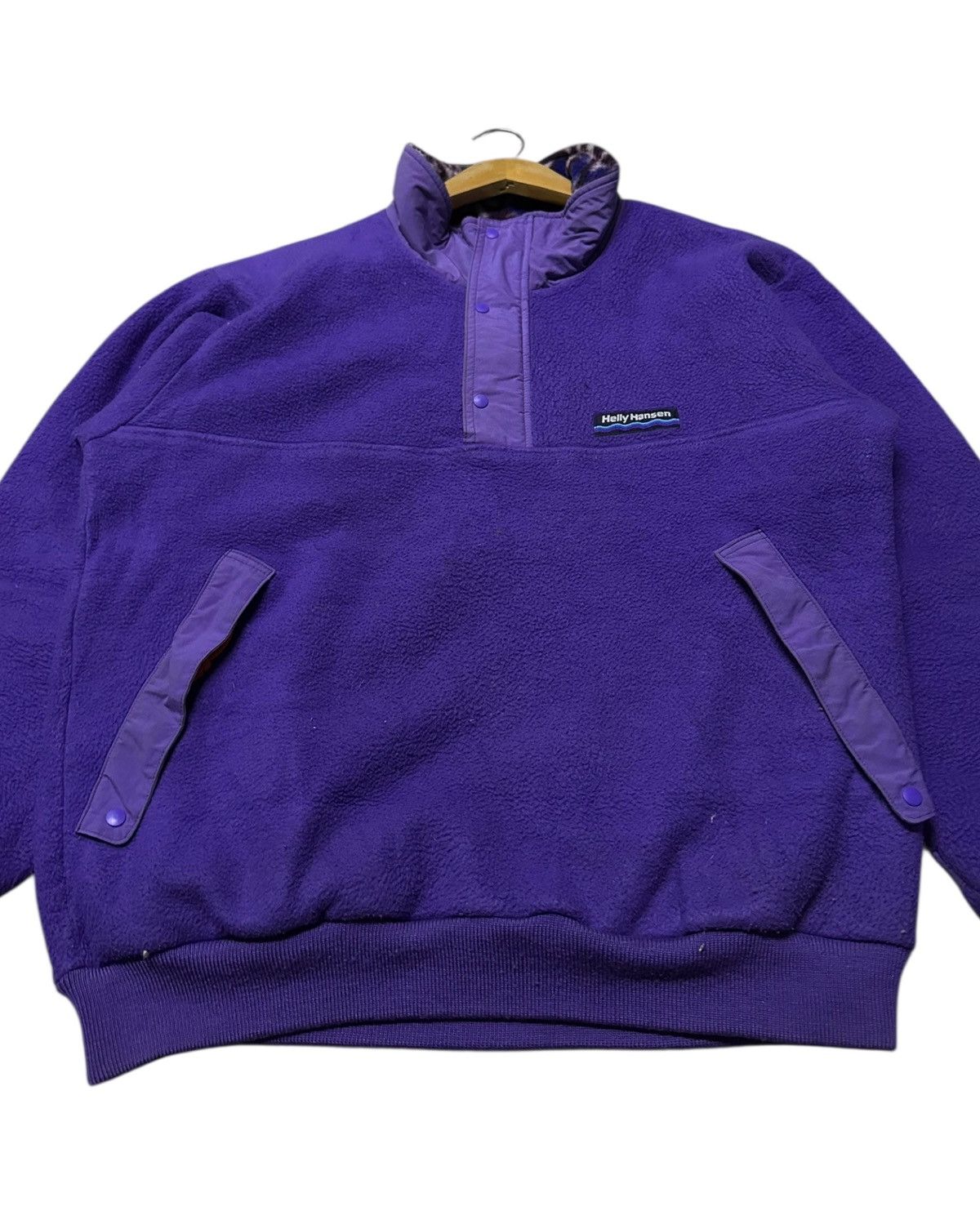 Helly Hansen Vintage 90s Helly hansen snap button fleece jacket in purple Size US L / EU 52-54 / 3 - 3 Thumbnail