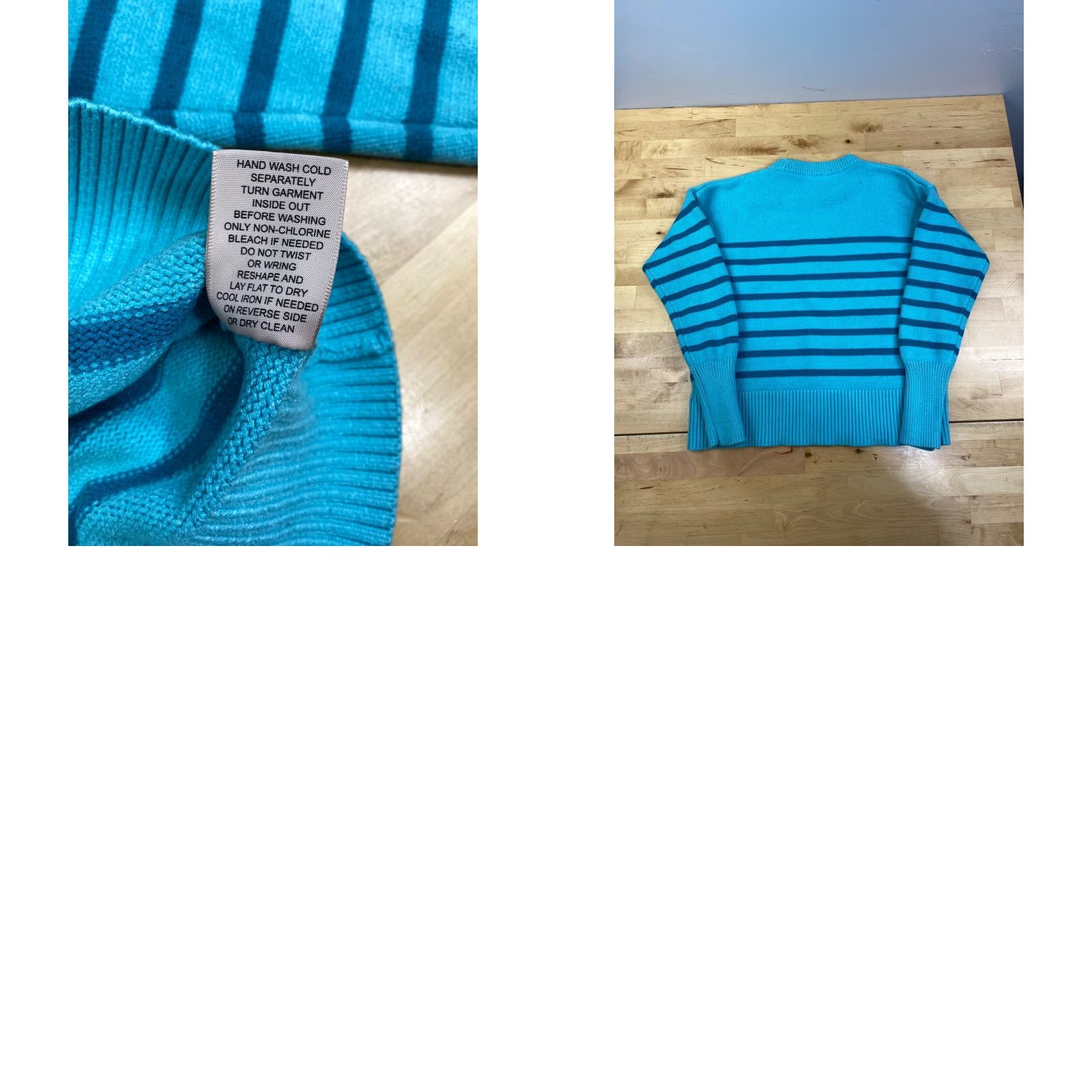 Vintage Philosophy Sweater Womens M Blue Knit Casual Crew Neck Long Sleeve Size M / US 6-8 / IT 42-44 - 8 Thumbnail