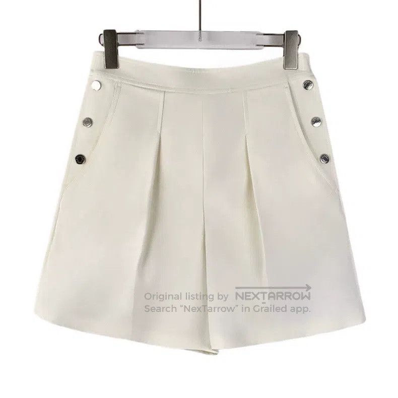 Hermes Hermes White Casual Cotton Shorts Size 42" / US 20 - 1 Thumbnail