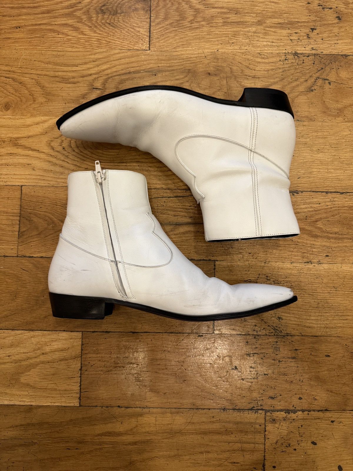 Celine White Jacno Boots | Grailed