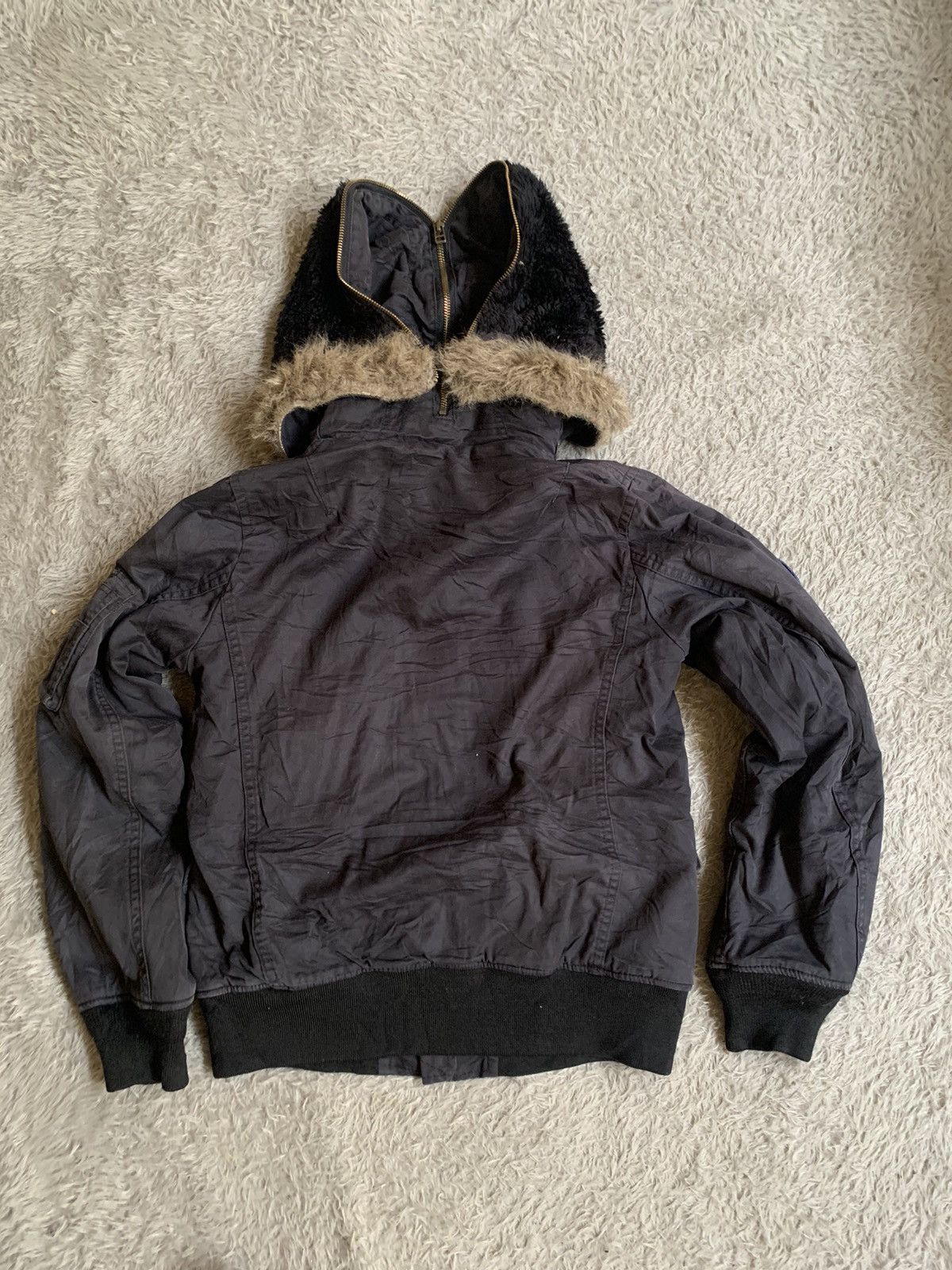 Hysteric Glamour Vintage Japanese Brand Hysteric Glamour Fur Bomber Jacket Size US M / EU 48-50 / 2 - 9 Thumbnail